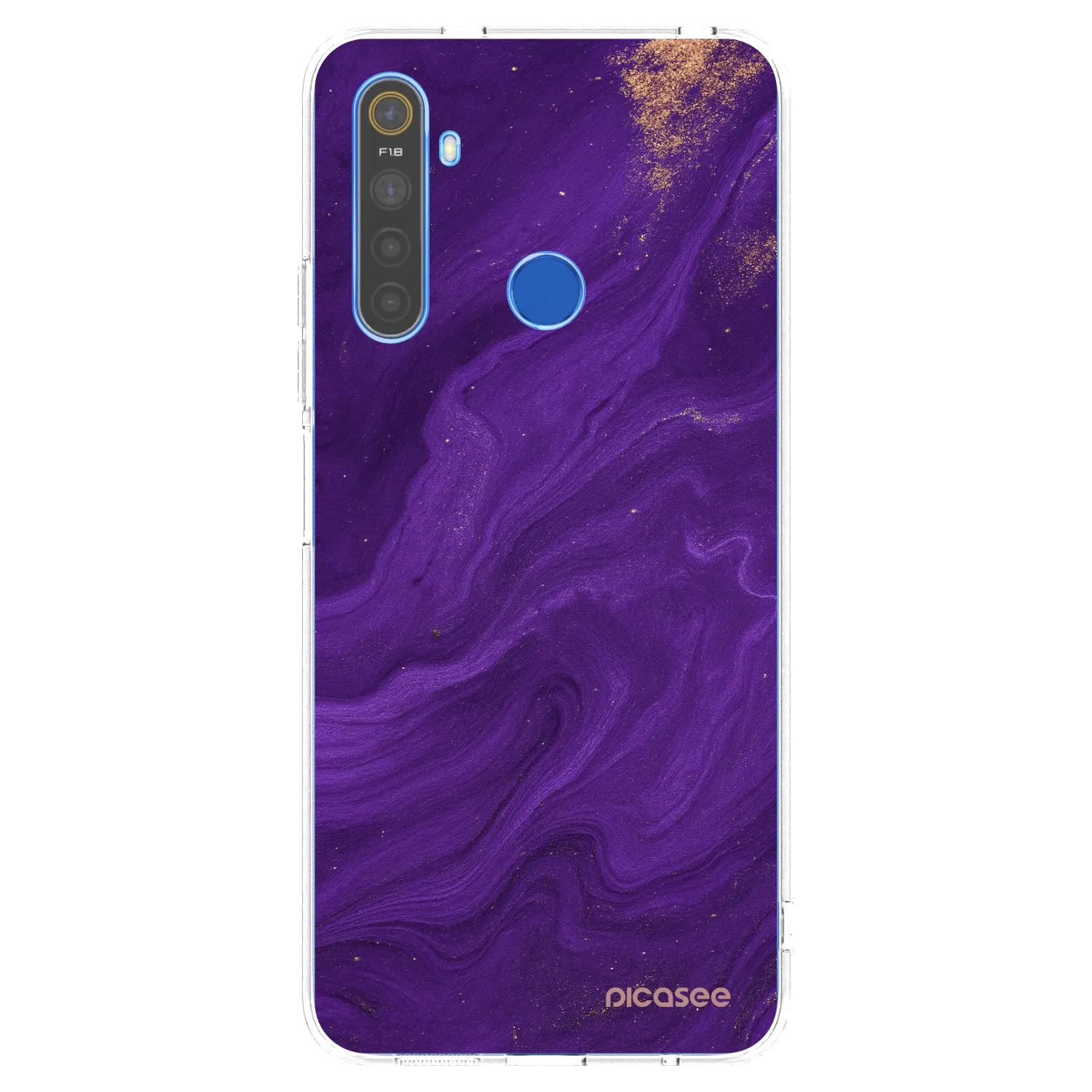 Picasee Realme 5 Hülle - Transparentes Silikon - Purple