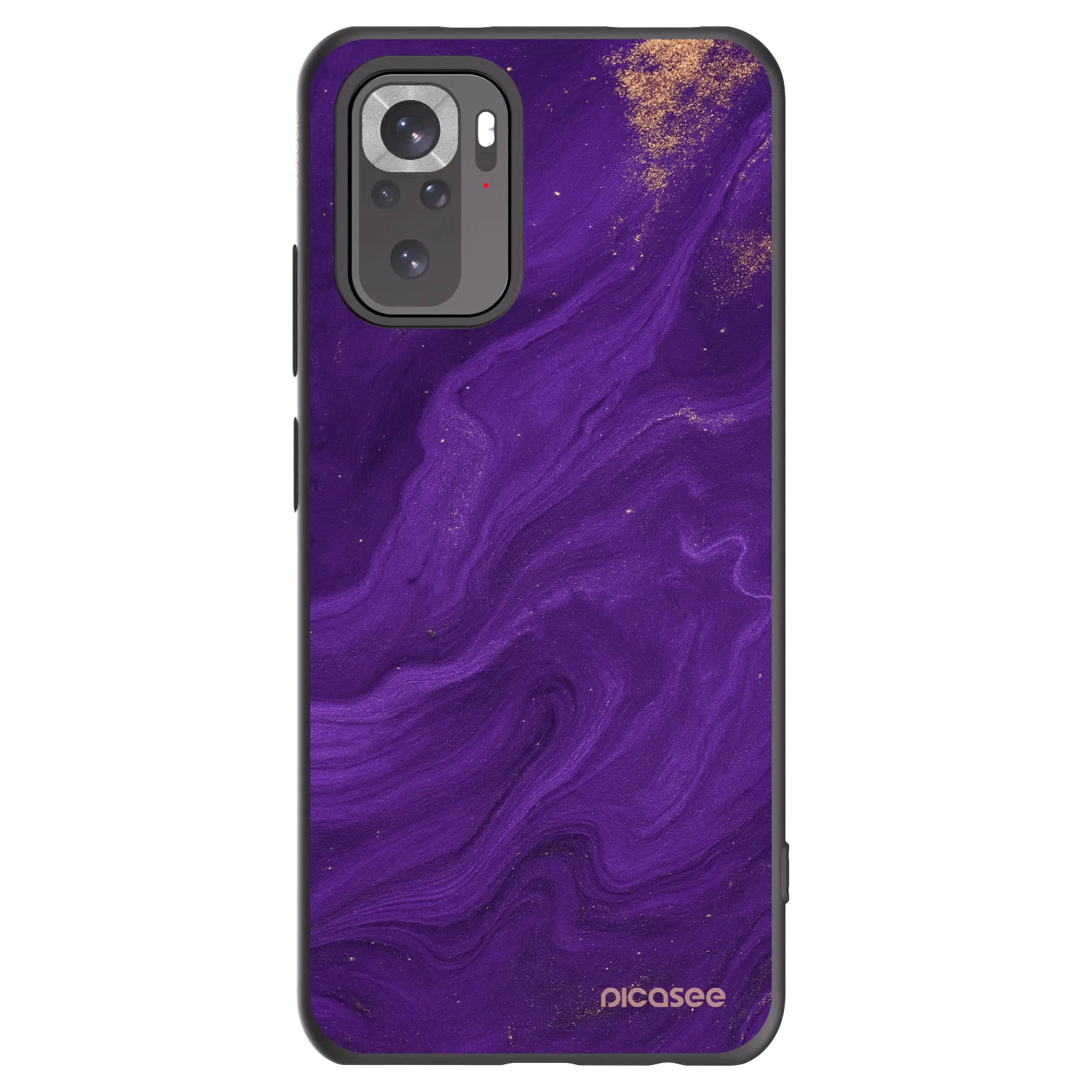 Picasee Xiaomi Redmi Note 10 Hülle - Schwarzes Silikon - Purple