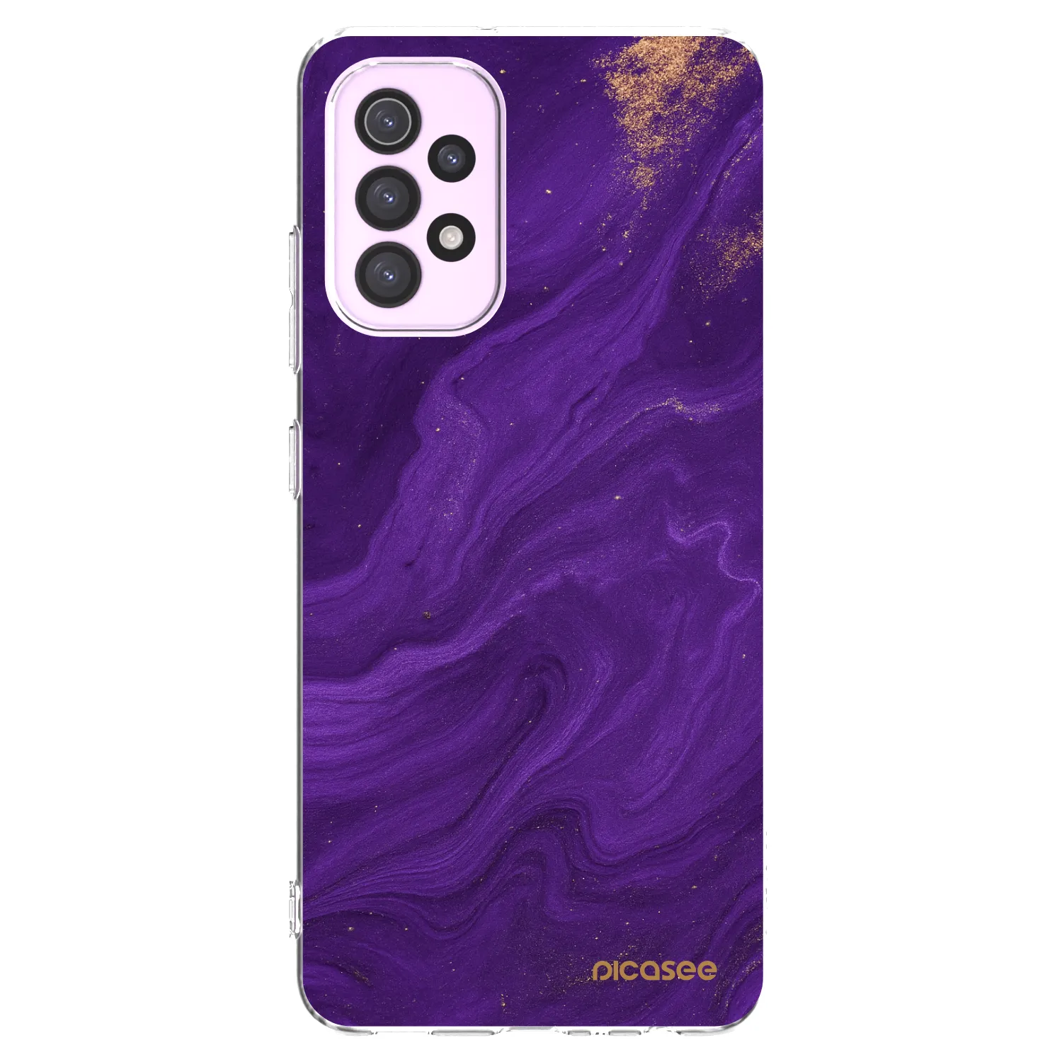 Picasee Samsung Galaxy A32 5G A326B Hülle - Transparentes Silikon - Purple