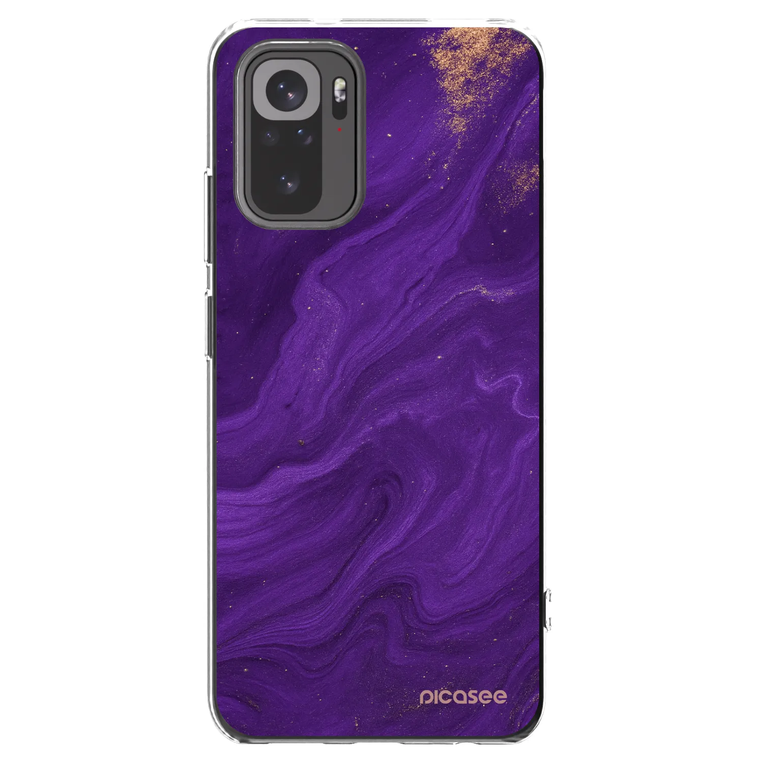 Picasee Xiaomi Redmi Note 10S Hülle - Transparentes Silikon - Purple