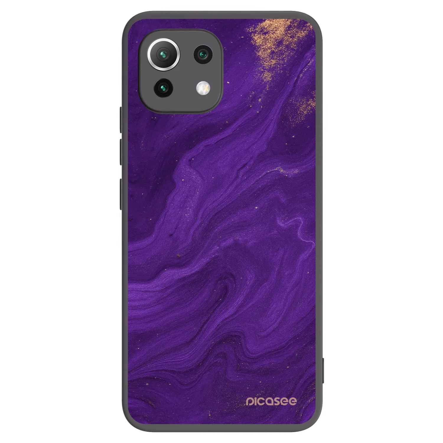 Picasee Xiaomi Mi 11 Lite Hülle - Schwarzes Silikon - Purple