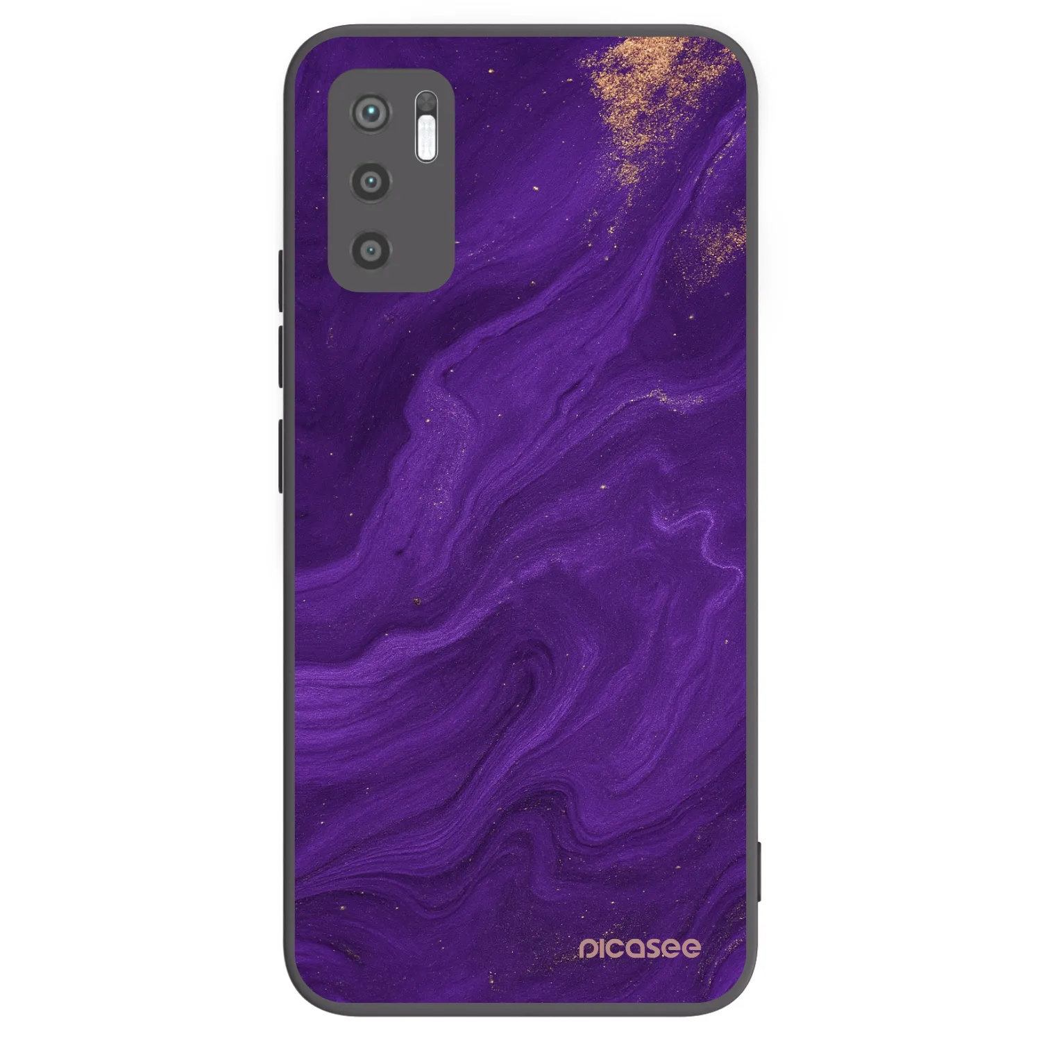 Picasee Xiaomi Redmi Note 10 5G Hülle - Schwarzes Silikon - Purple
