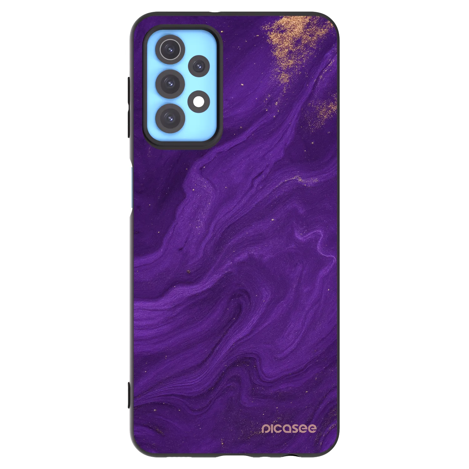 Picasee Samsung Galaxy A32 4G SM-A325F Hülle - Schwarzes Silikon - Purple