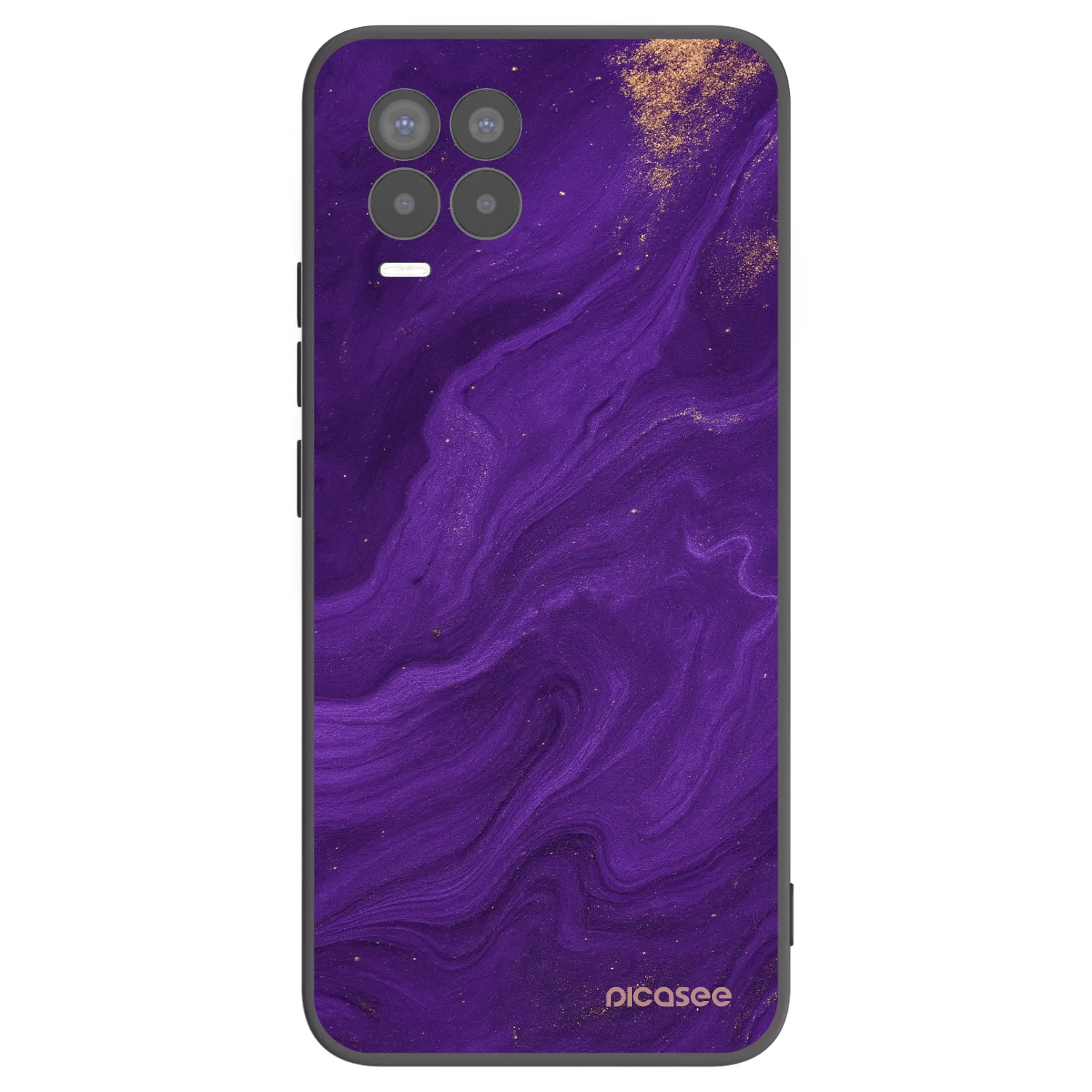 Picasee Realme 8 Pro Hülle - Schwarzes Silikon - Purple
