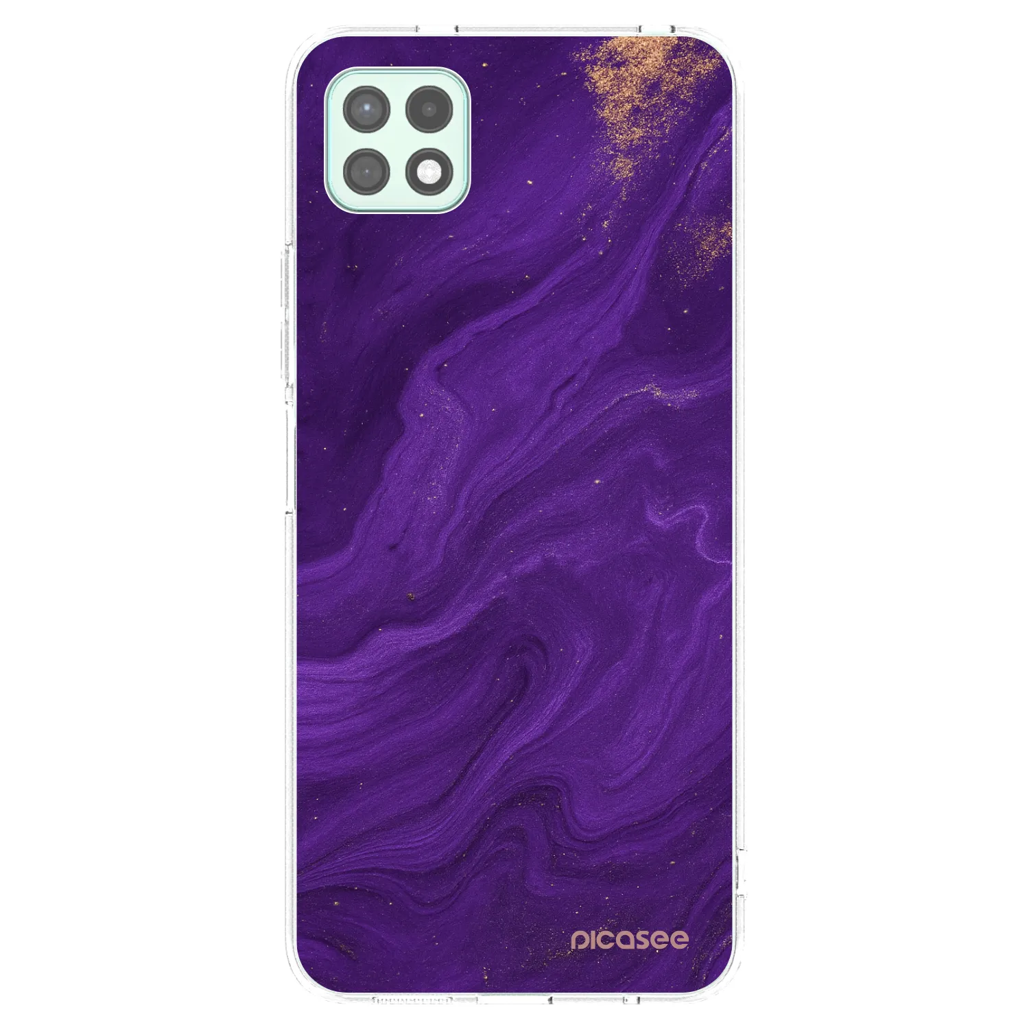 Picasee Samsung Galaxy A22 A226B 5G Hülle - Transparentes Silikon - Purple