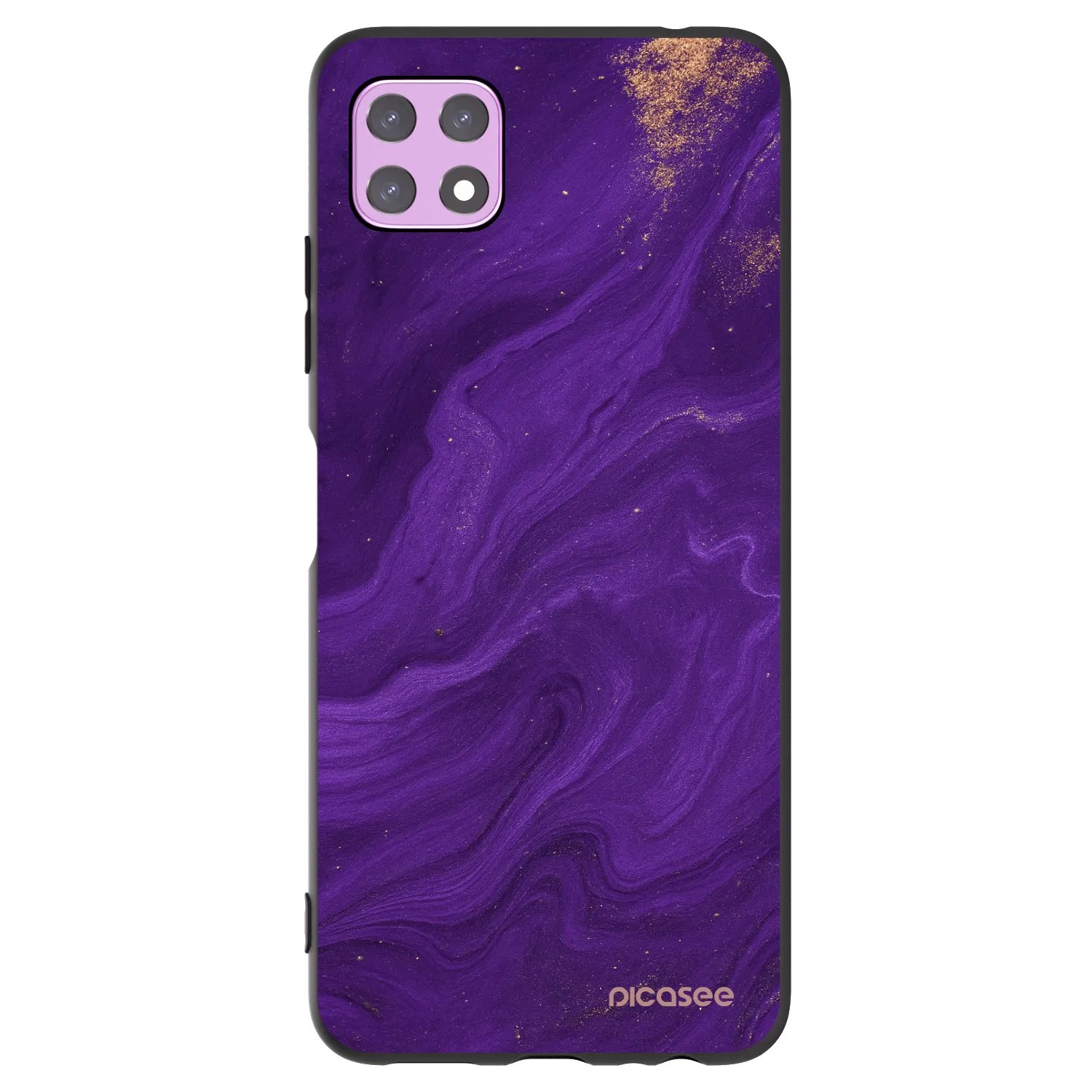Picasee Samsung Galaxy A22 A226B 5G Hülle - Schwarzes Silikon - Purple