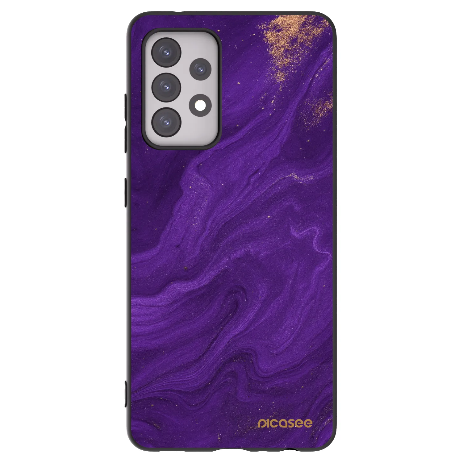 Picasee Samsung Galaxy A52s 5G A528B Hülle - Schwarzes Silikon - Purple