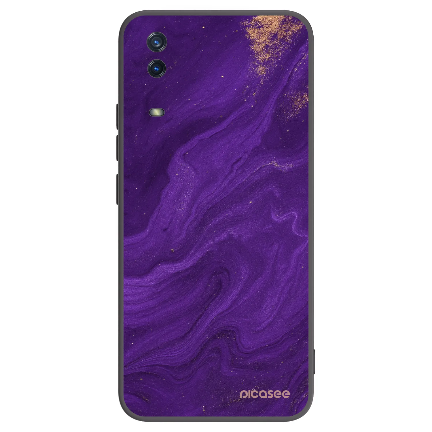 Picasee Vivo Y11s Hülle - Schwarzes Silikon - Purple