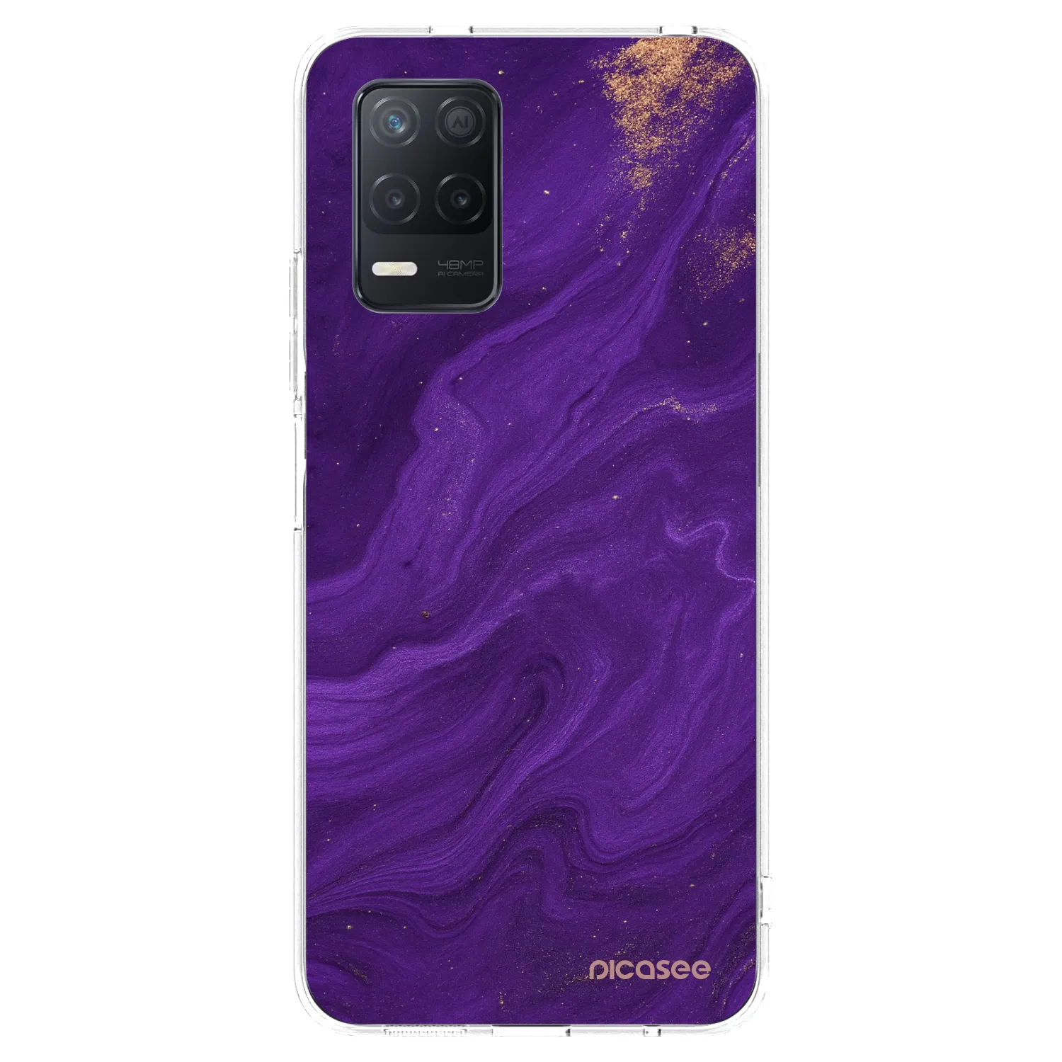Picasee Realme 8 5G Hülle - Transparentes Silikon - Purple