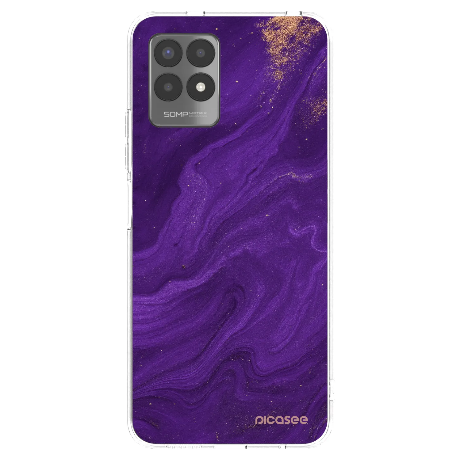 Picasee Realme 8i Hülle - Transparentes Silikon - Purple