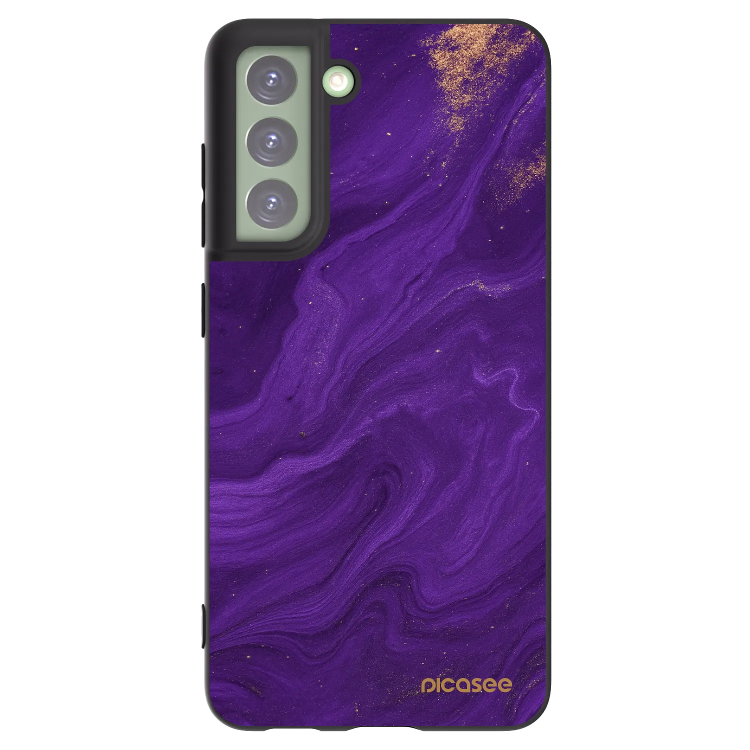 Picasee Samsung Galaxy S21 FE 5G Hülle - Schwarzes Silikon - Purple