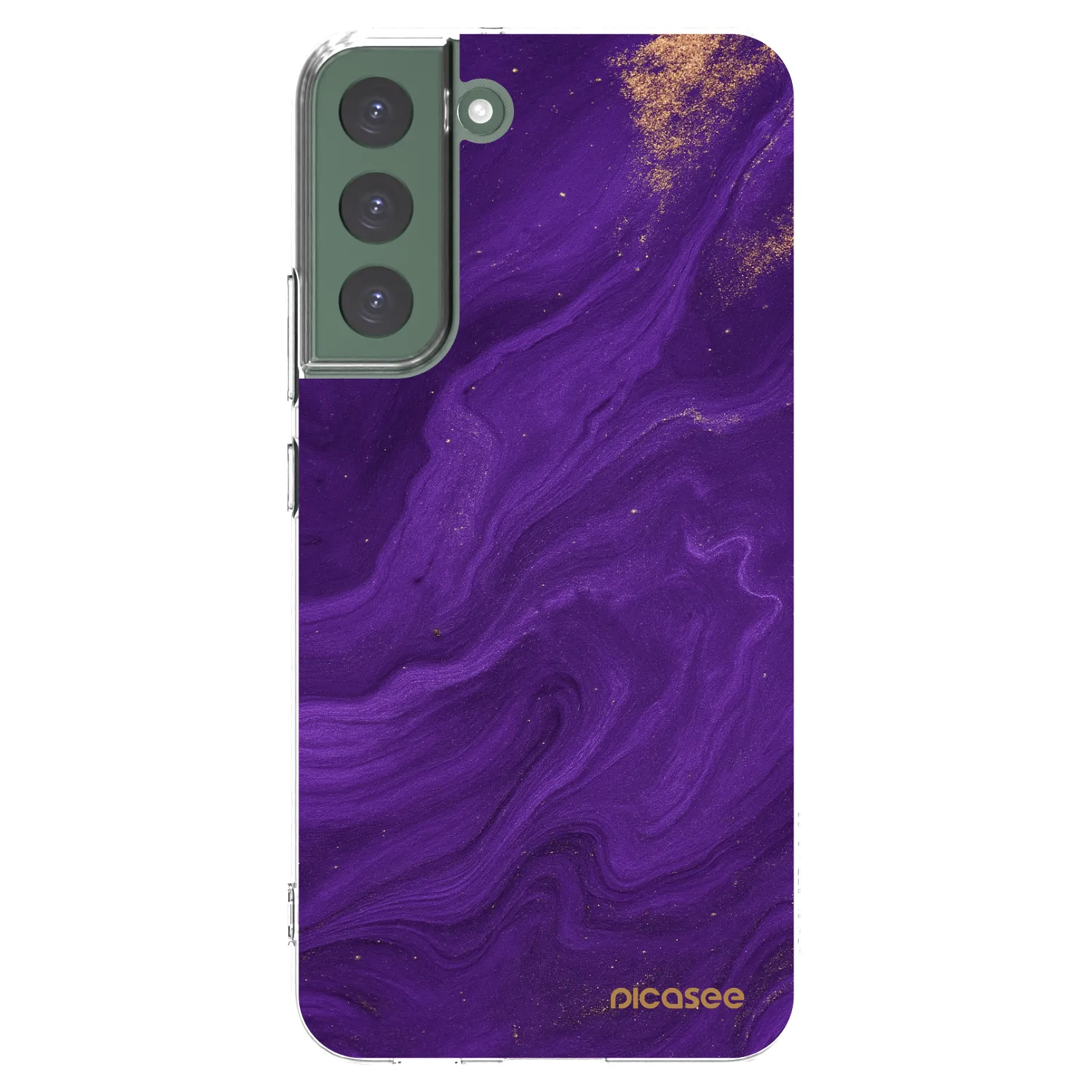 Picasee Samsung Galaxy S22+ 5G Hülle - Transparentes Silikon - Purple