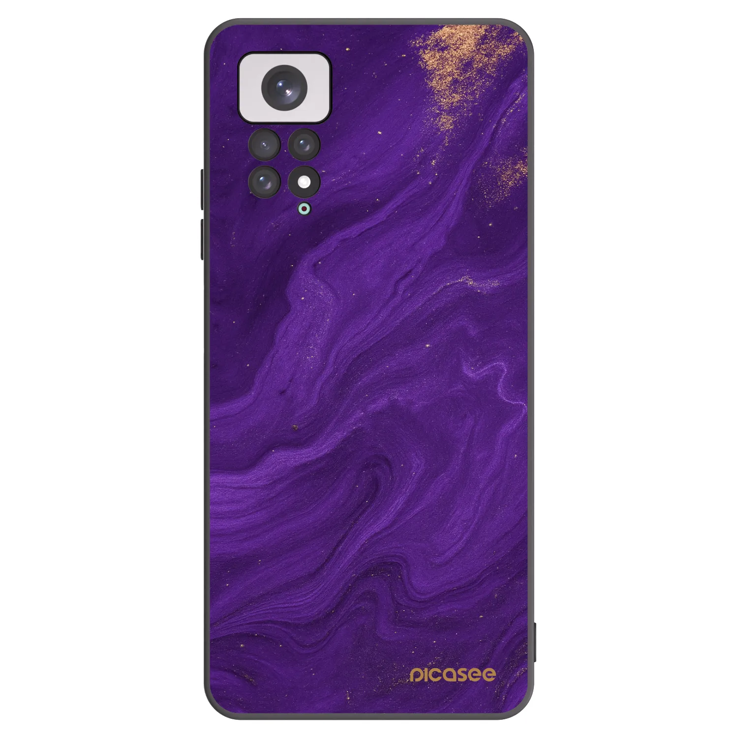 Picasee Xiaomi Redmi Note 11 Hülle - Schwarzes Silikon - Purple