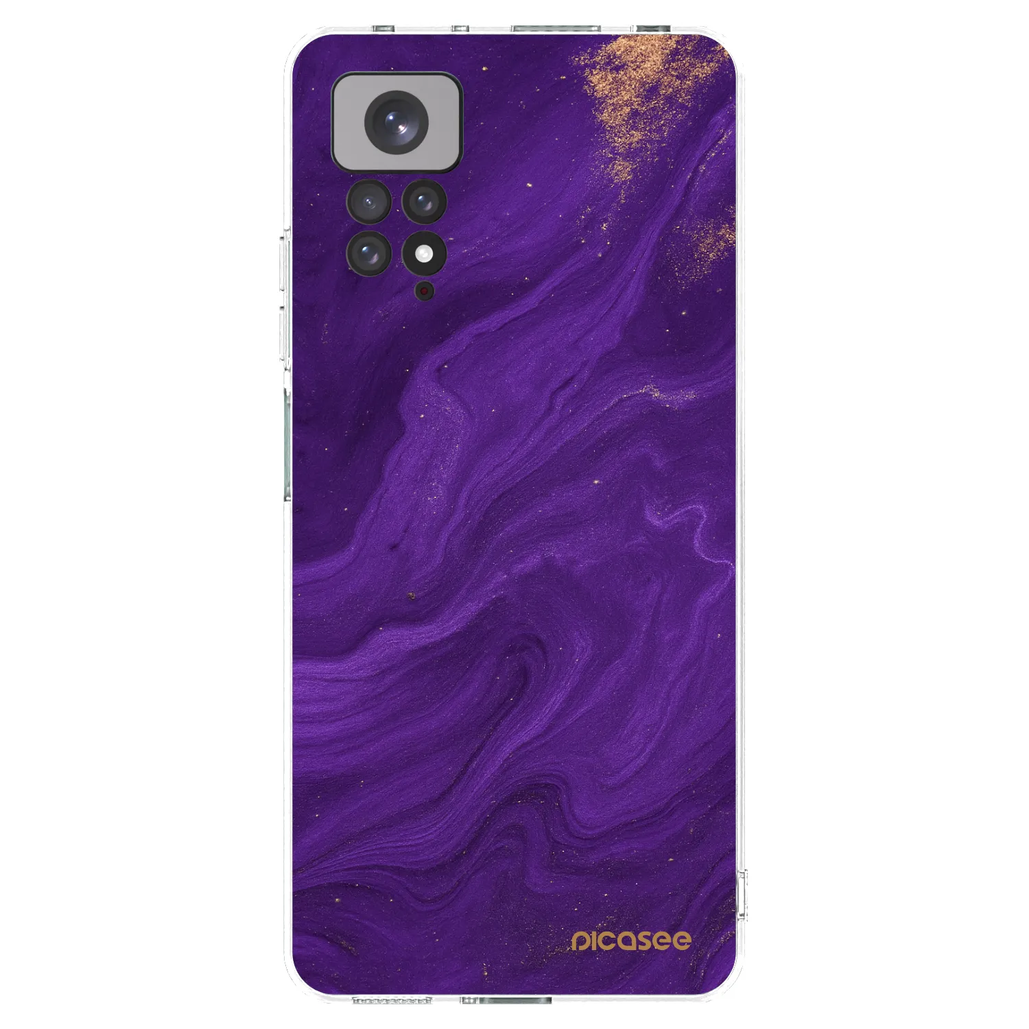 Picasee Xiaomi Redmi Note 11 Hülle - Transparentes Silikon - Purple