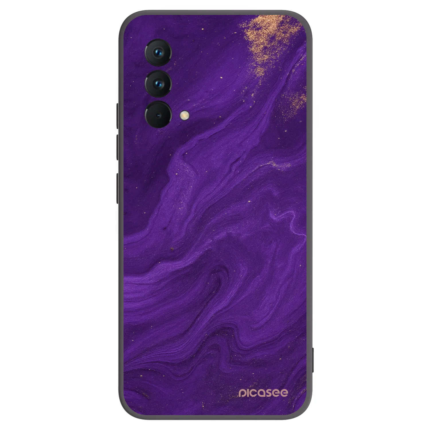 Picasee Realme GT Master Edition 5G Hülle - Schwarzes Silikon - Purple