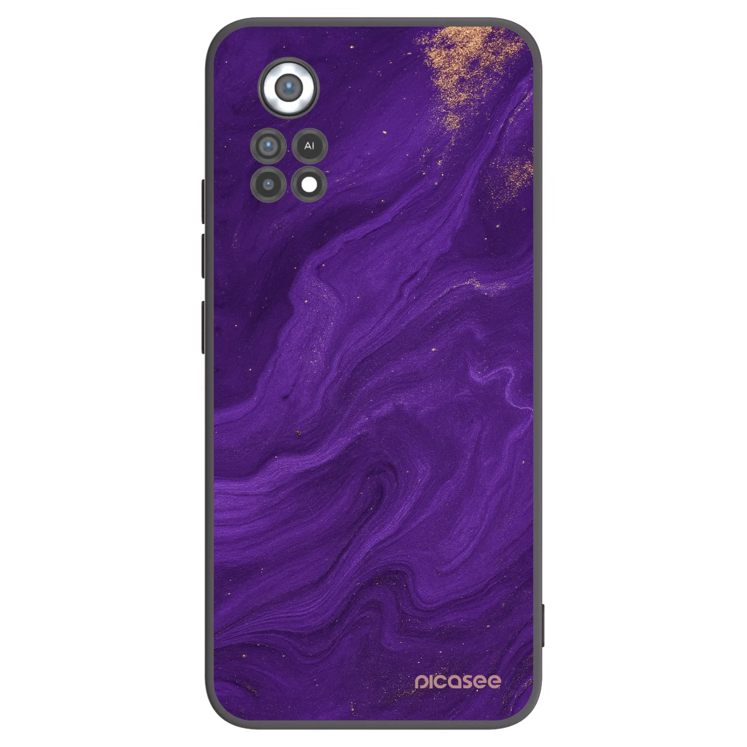 Picasee Xiaomi Poco X4 Pro 5G Hülle - Schwarzes Silikon - Purple