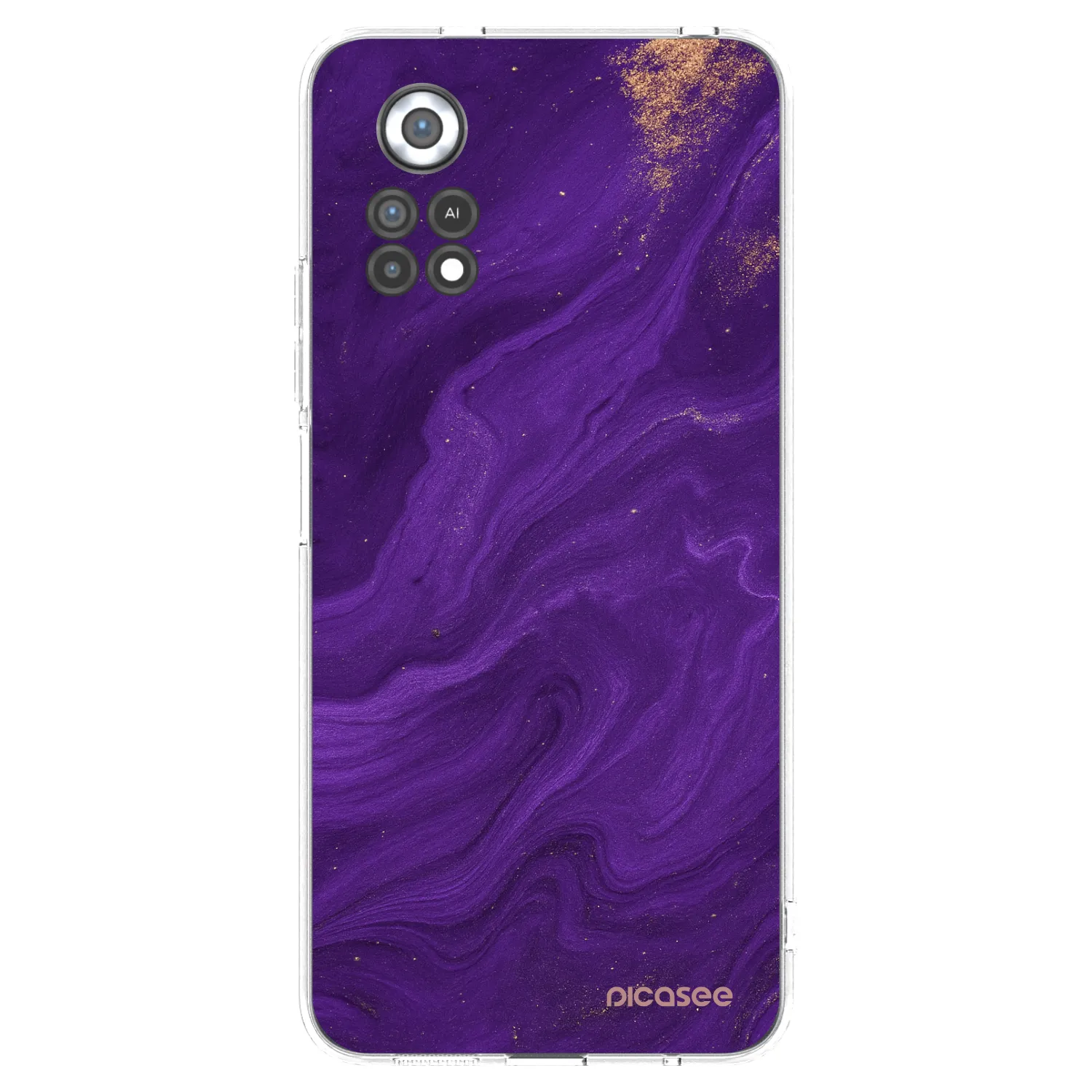 Picasee Xiaomi Poco X4 Pro 5G Hülle - Transparentes Silikon - Purple