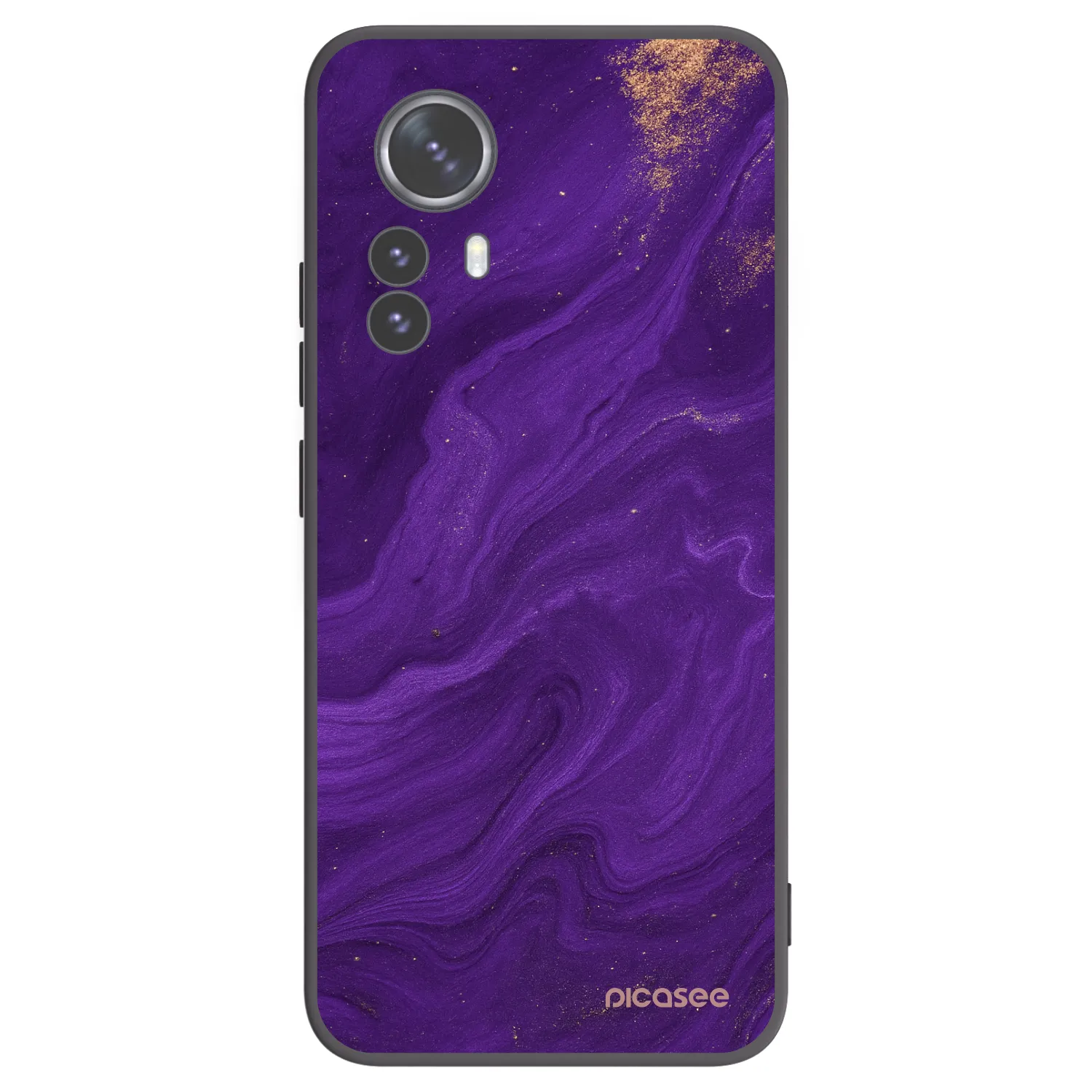 Picasee Xiaomi 12 Pro Hülle - Schwarzes Silikon - Purple