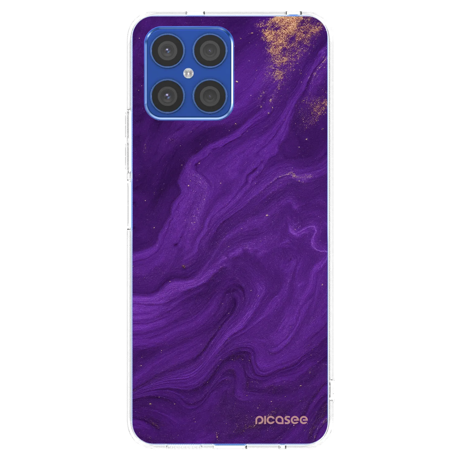 Picasee Honor X8 4G Hülle - Transparentes Silikon - Purple