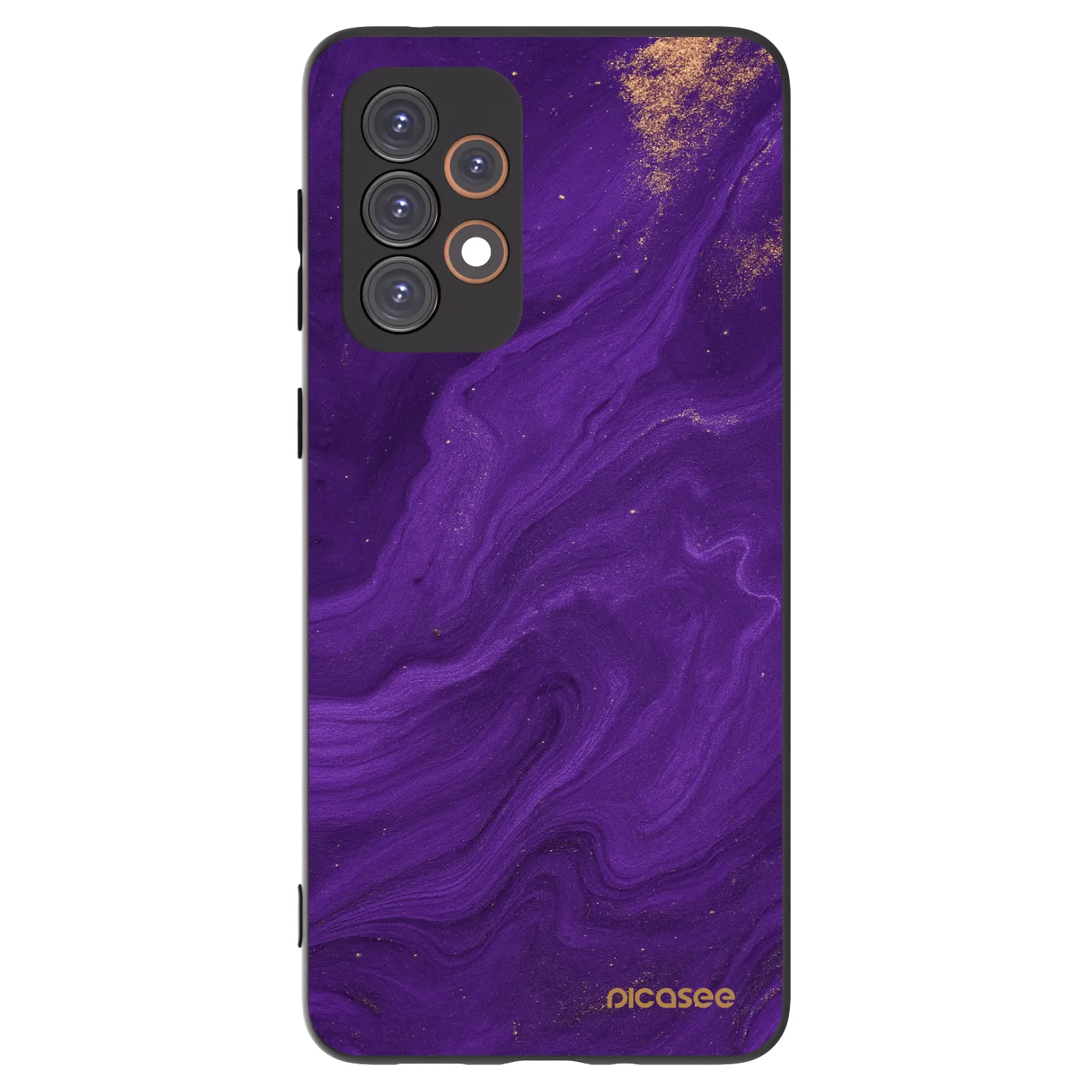 Picasee Samsung Galaxy A33 5G A336 Hülle - Schwarzes Silikon - Purple
