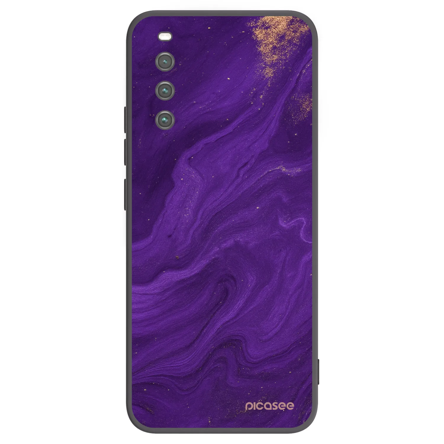 Picasee Sony Xperia 10 IV 5G Hülle - Schwarzes Silikon - Purple