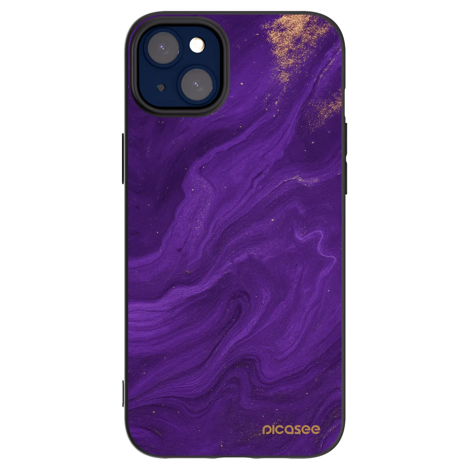 Picasee Apple iPhone 14 Plus Hülle - Schwarzes Silikon - Purple