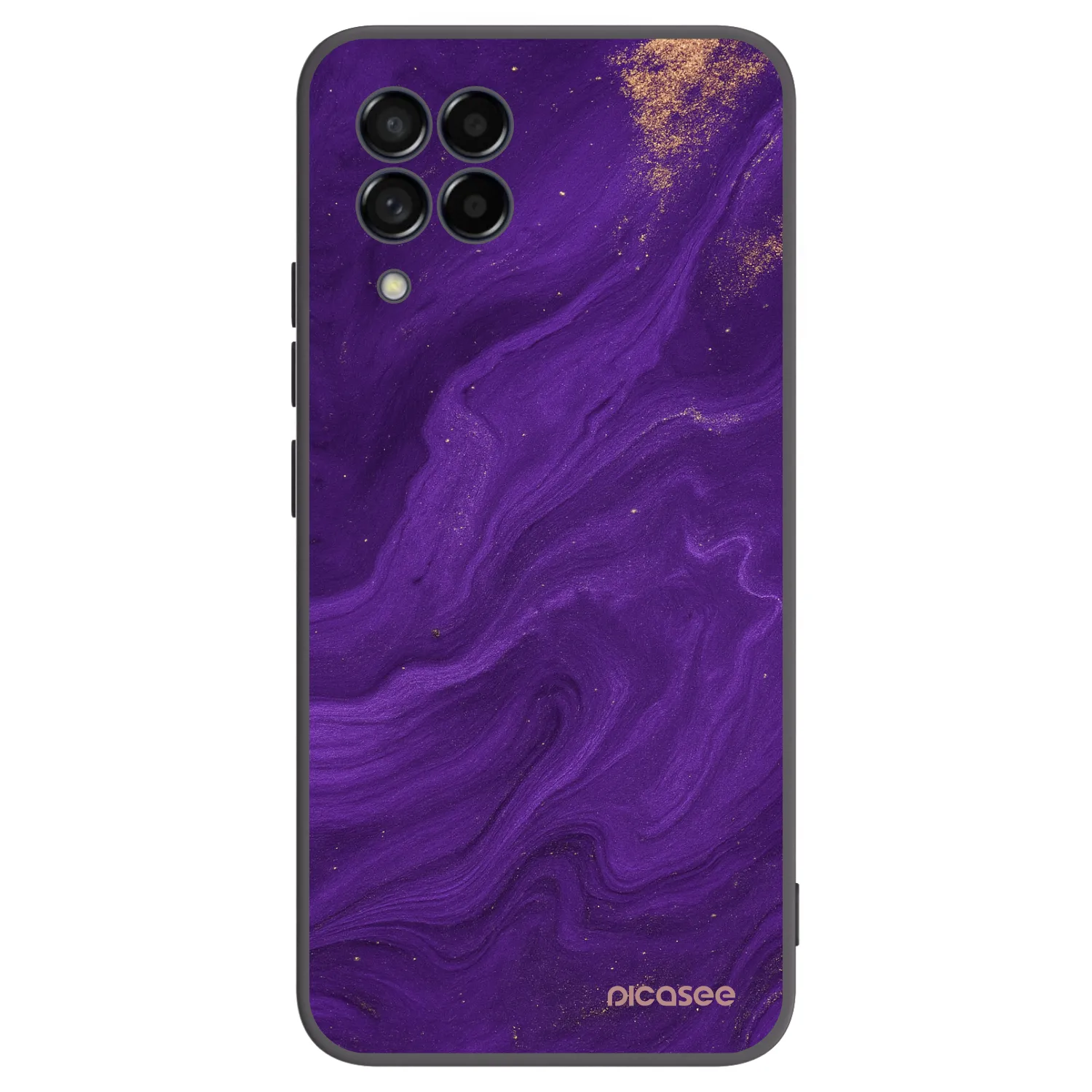Picasee Samsung Galaxy M53 5G Hülle - Schwarzes Silikon - Purple