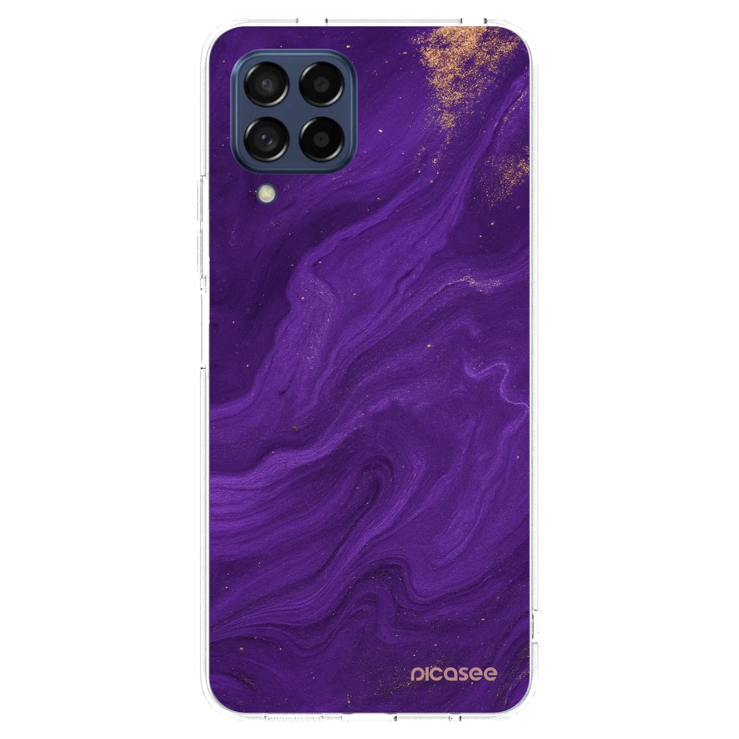 Picasee Samsung Galaxy M53 5G Hülle - Transparentes Silikon - Purple