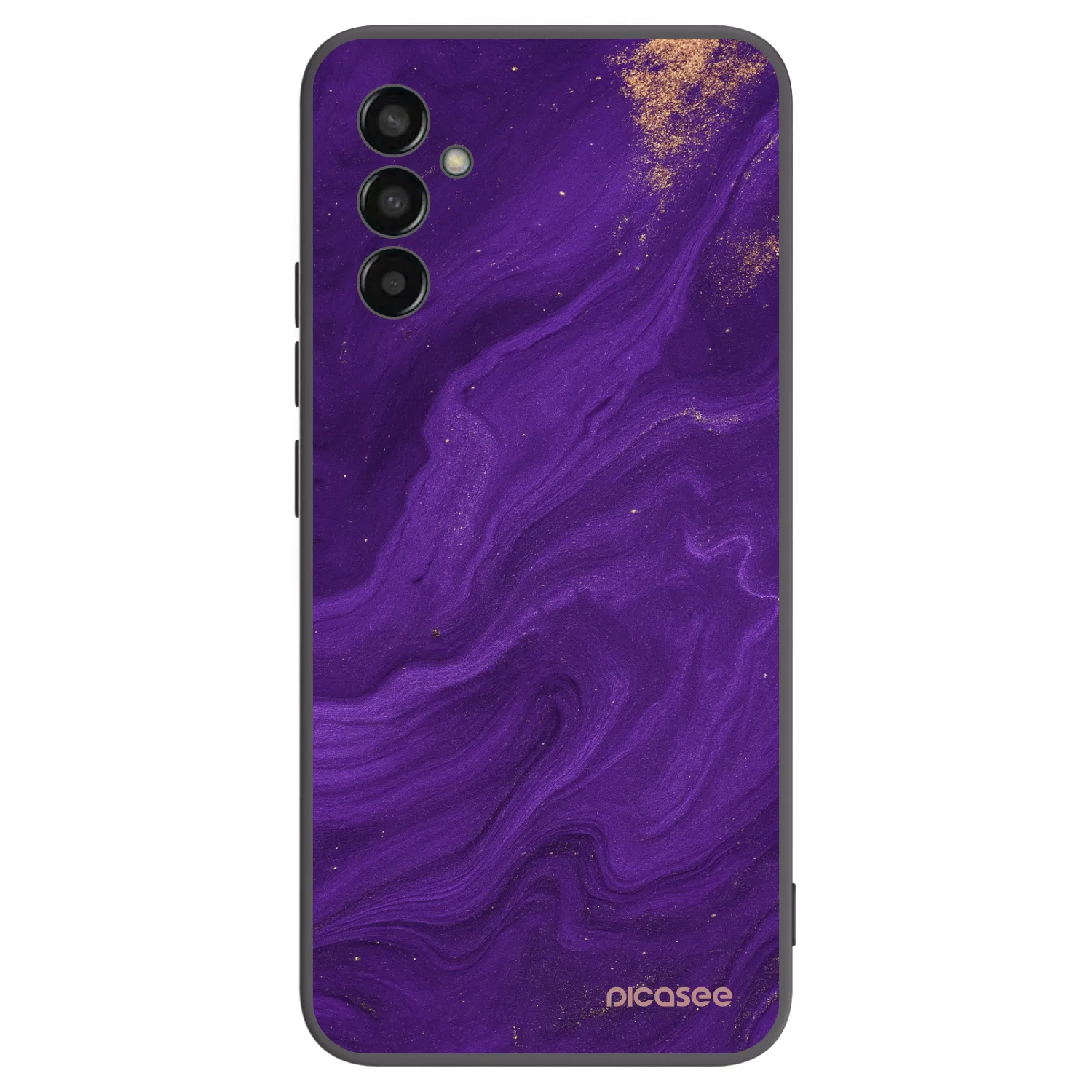 Picasee Samsung Galaxy M13 M135F Hülle - Schwarzes Silikon - Purple