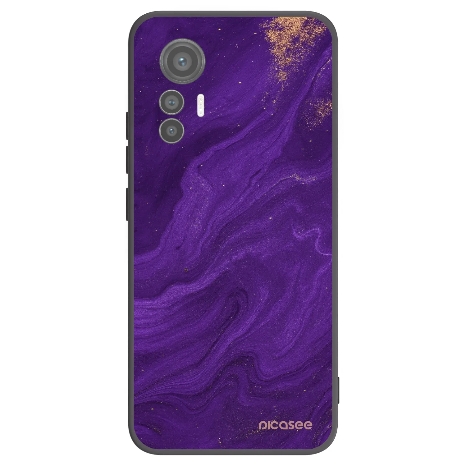 Picasee Xiaomi 12 Lite Hülle - Schwarzes Silikon - Purple