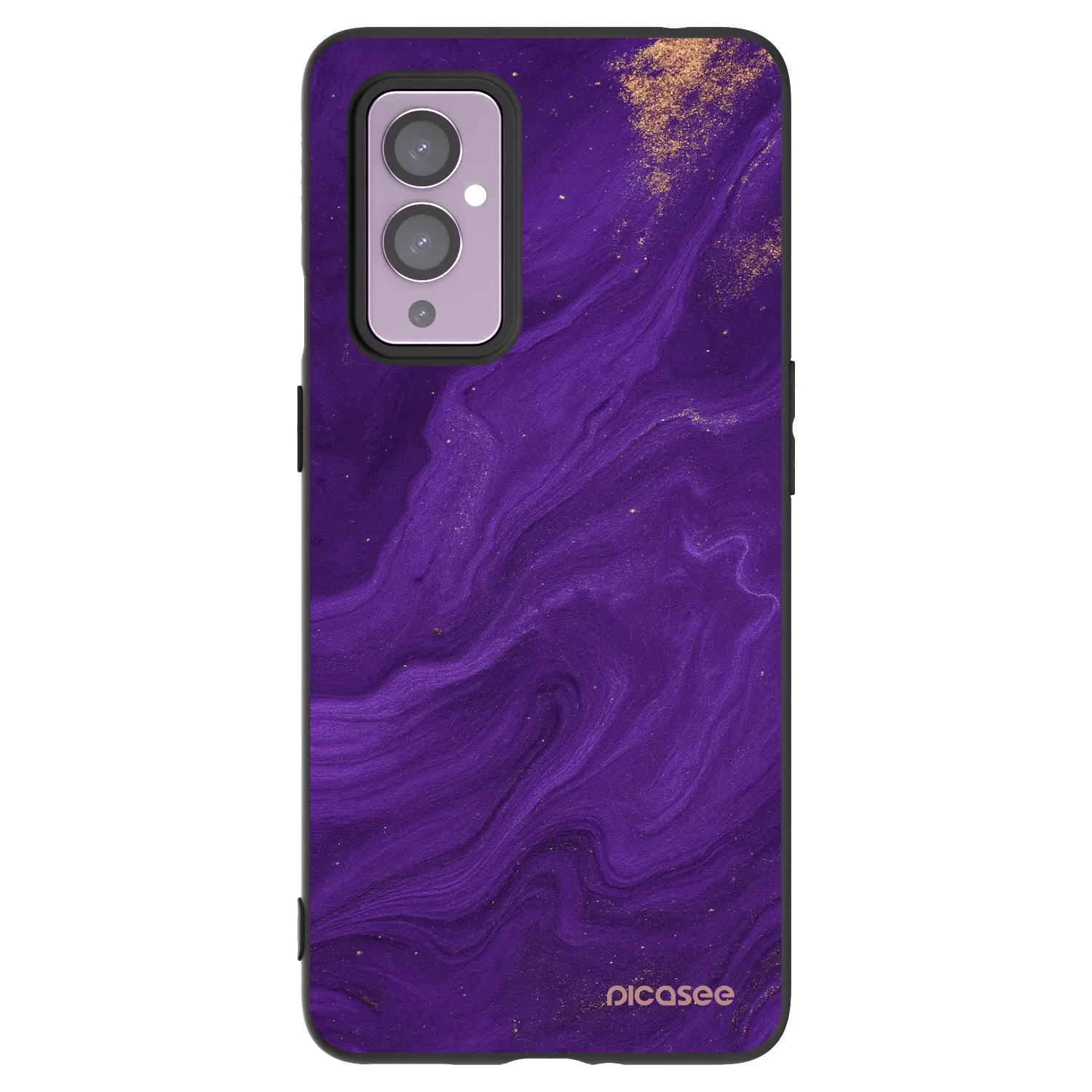 Picasee OnePlus 9 Hülle - Schwarzes Silikon - Purple