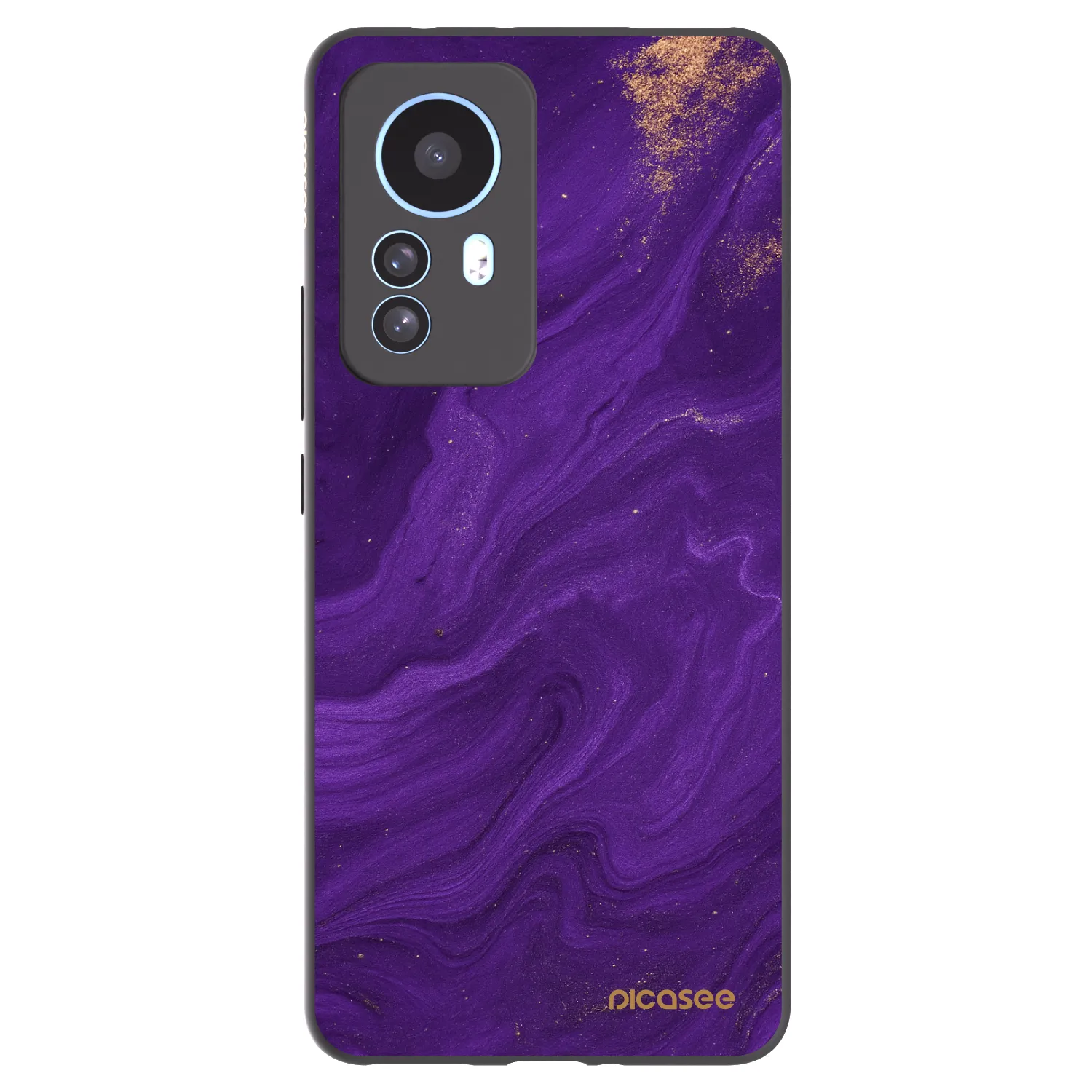 Picasee Xiaomi 12T Hülle - Schwarzes Silikon - Purple