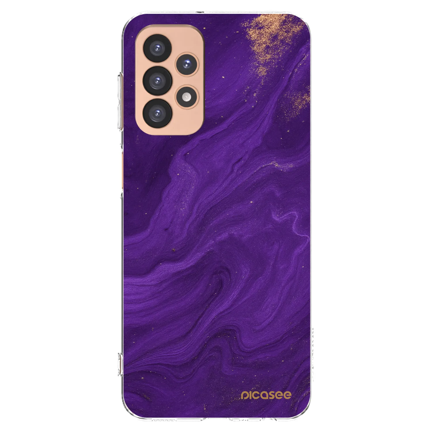 Picasee Samsung Galaxy A23 A236B 5G Hülle - Transparentes Silikon - Purple