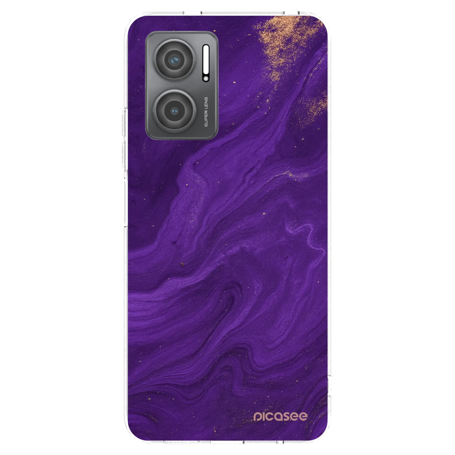 Picasee Xiaomi Redmi 10 5G Hülle - Transparentes Silikon - Purple