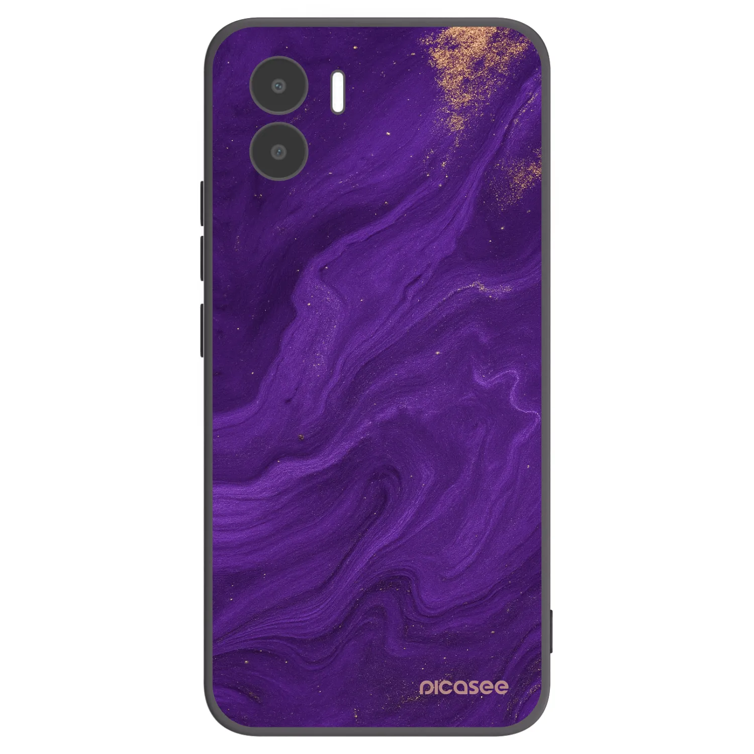Picasee Xiaomi Redmi A1 Hülle - Schwarzes Silikon - Purple
