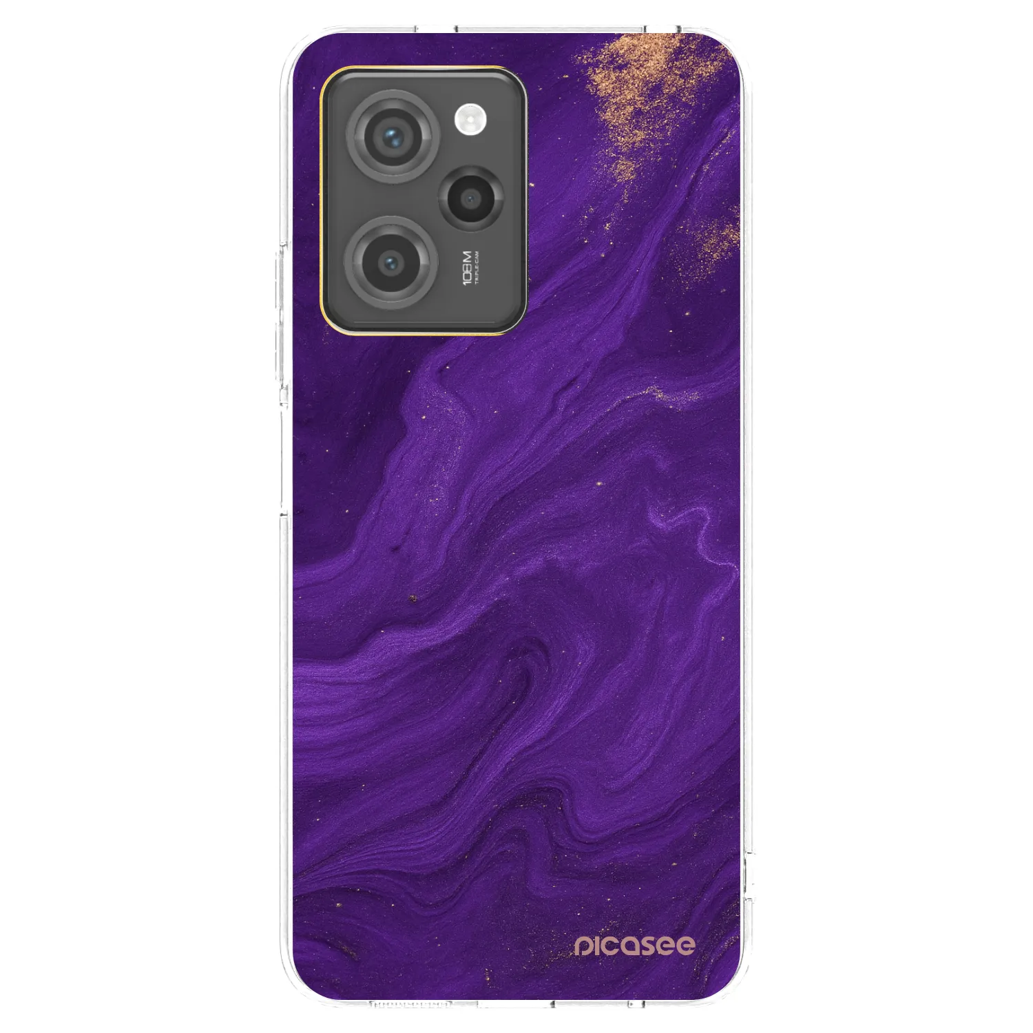 Picasee Xiaomi Poco X5 Pro Hülle - Schwarzes Silikon - Purple