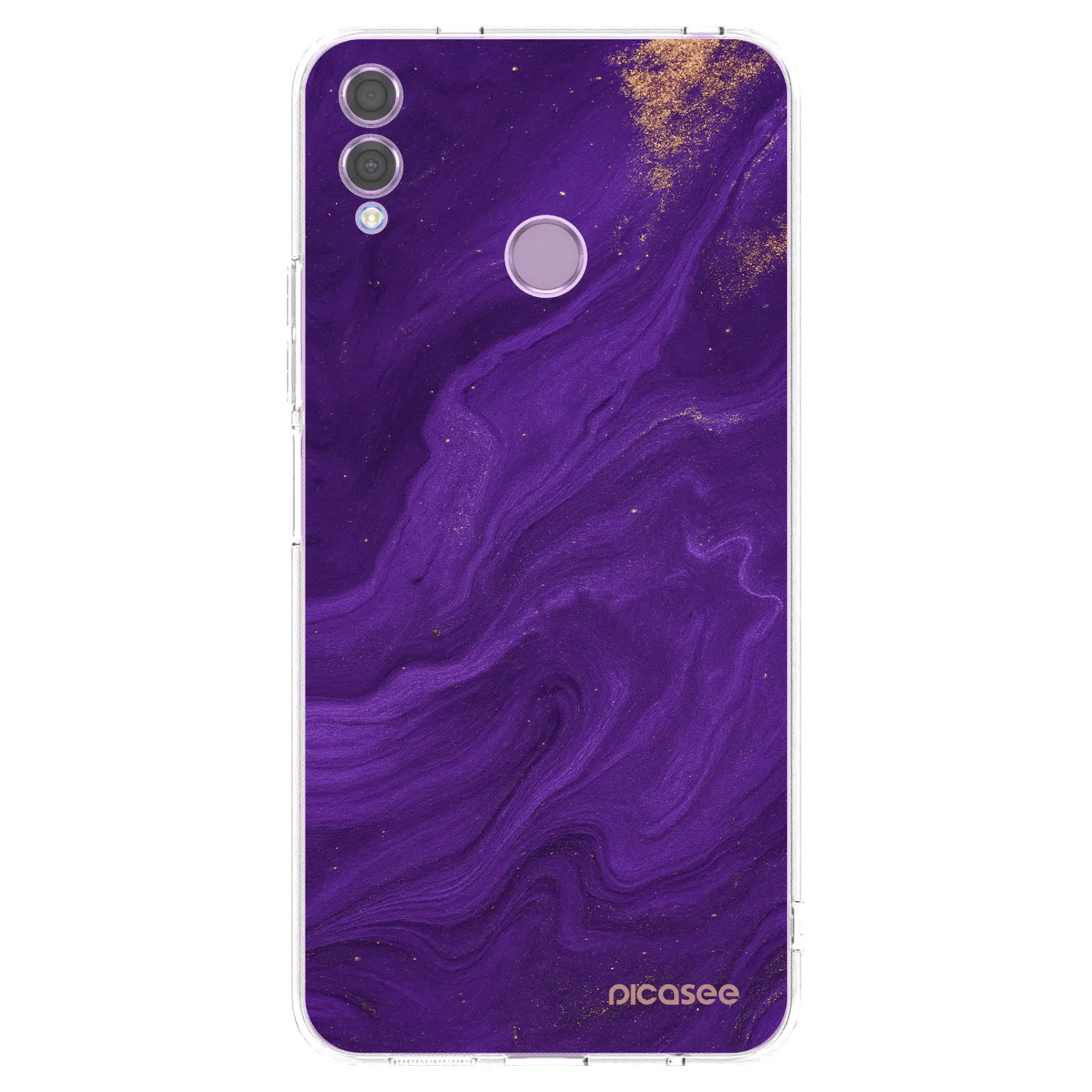 Picasee Honor 8X Hülle - Transparentes Silikon - Purple