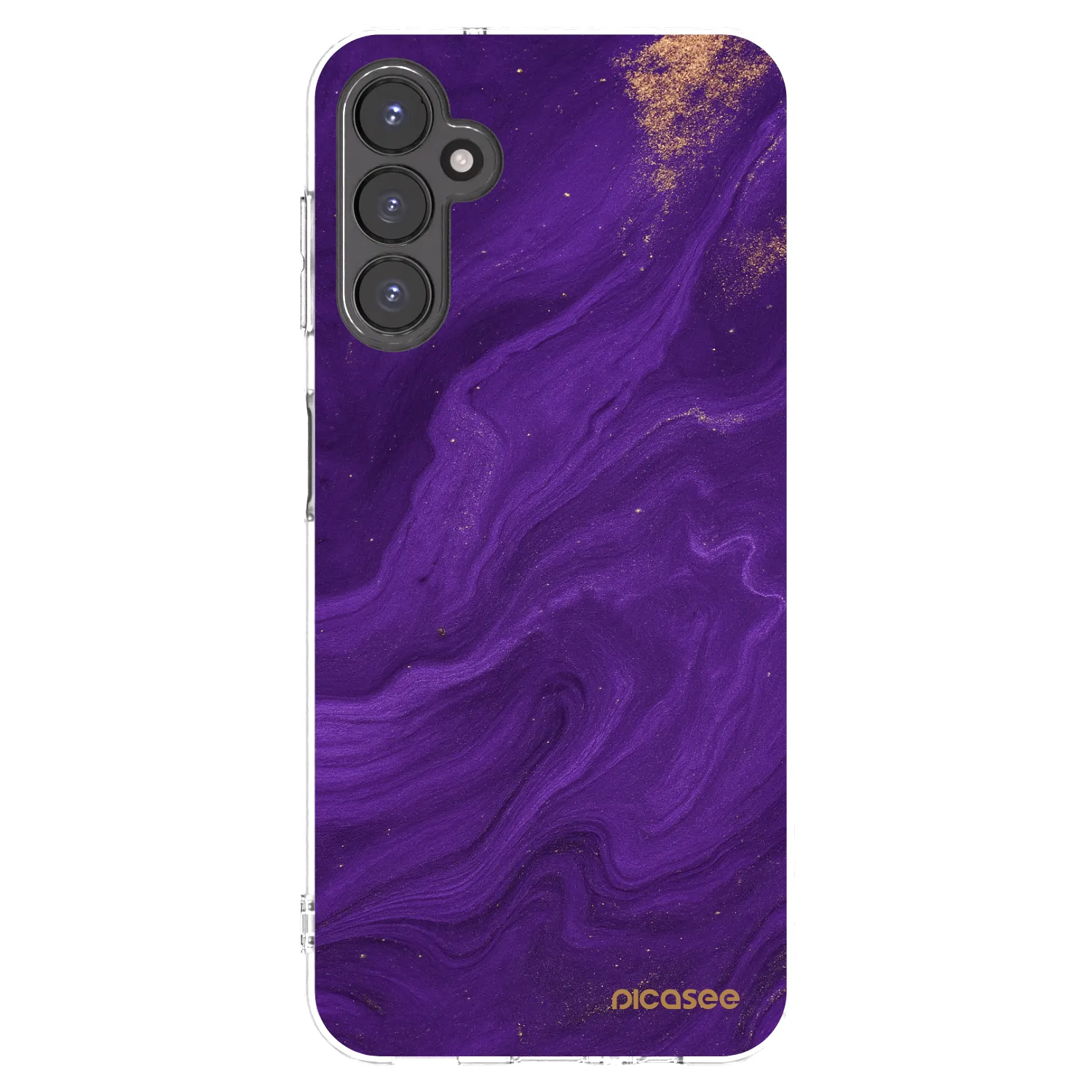 Picasee Samsung Galaxy A14 5G A146P Hülle - Transparentes Silikon - Purple