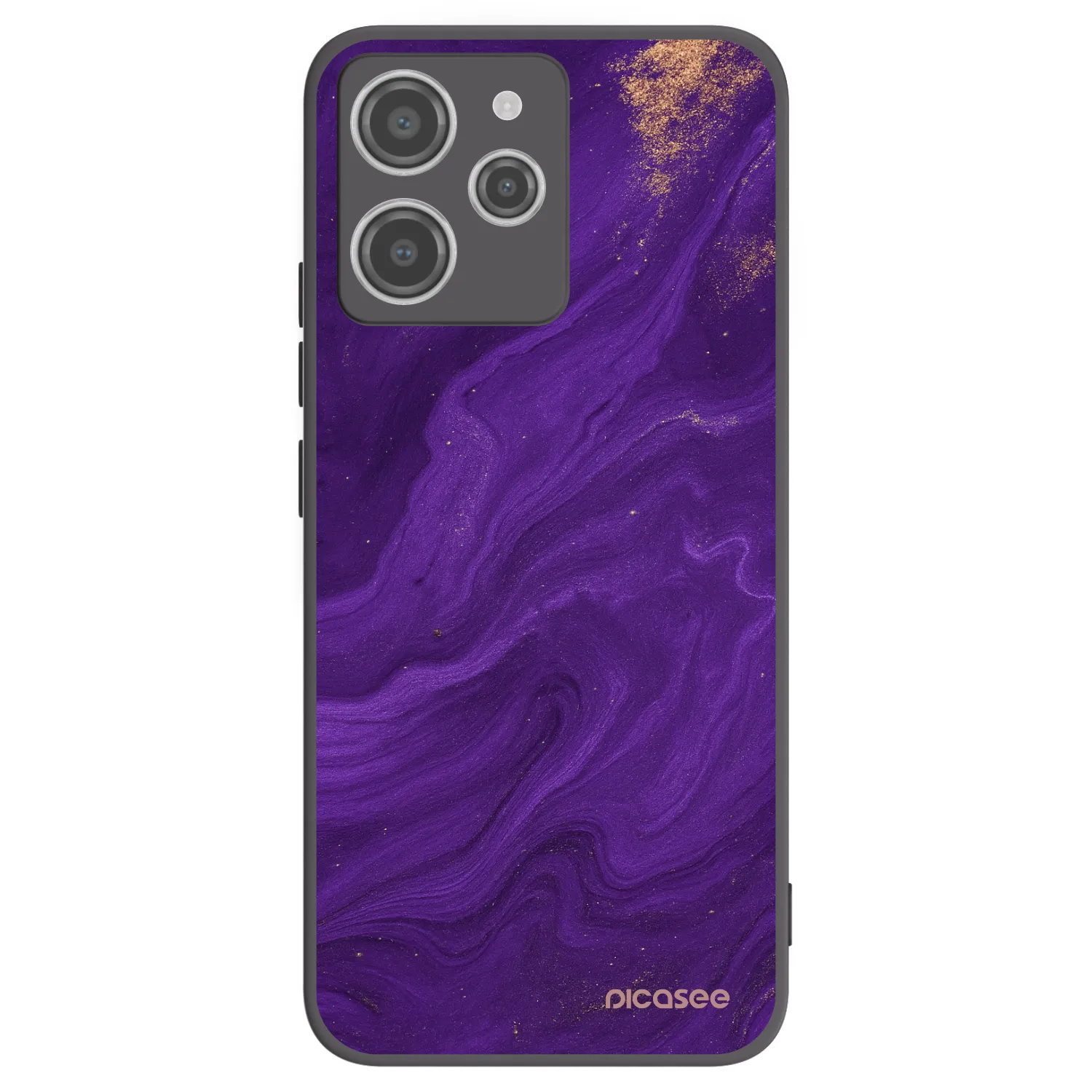 Picasee Xiaomi Redmi 12 4G Hülle - Schwarzes Silikon - Purple