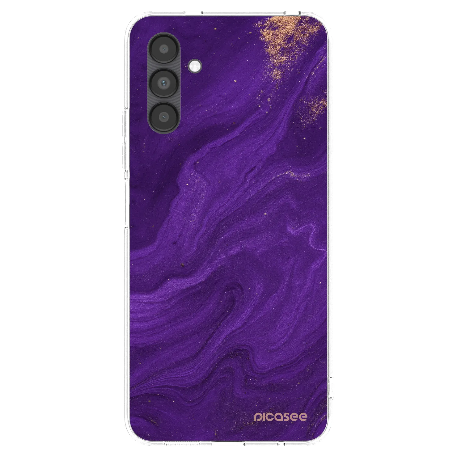 Picasee Samsung Galaxy A04s A047F Hülle - Transparentes Silikon - Purple