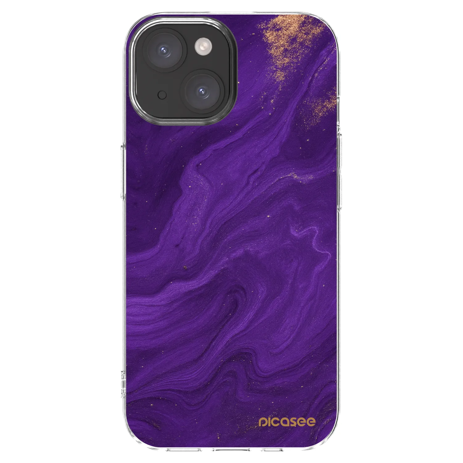 Picasee Apple iPhone 15 Hülle - Transparentes Silikon - Purple