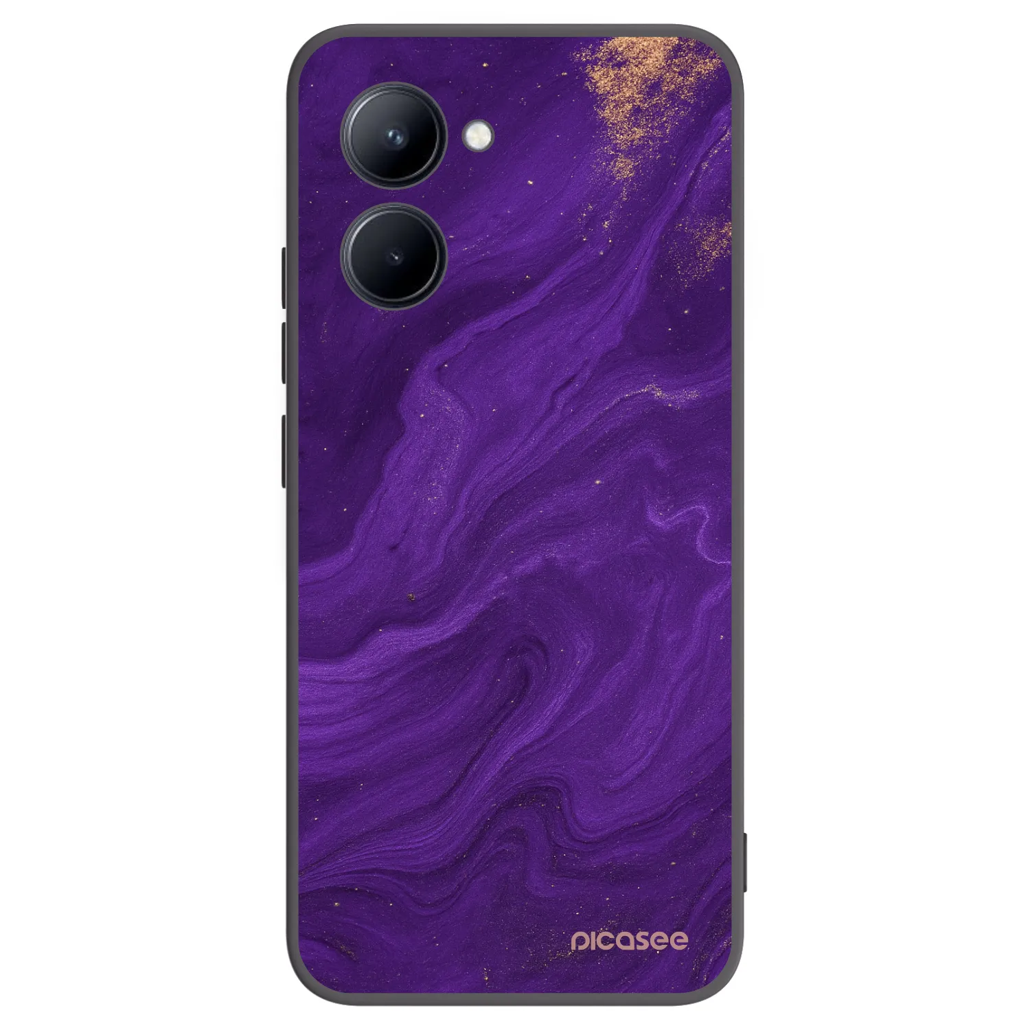 Picasee Realme C33 (2023) Hülle - Schwarzes Silikon - Purple