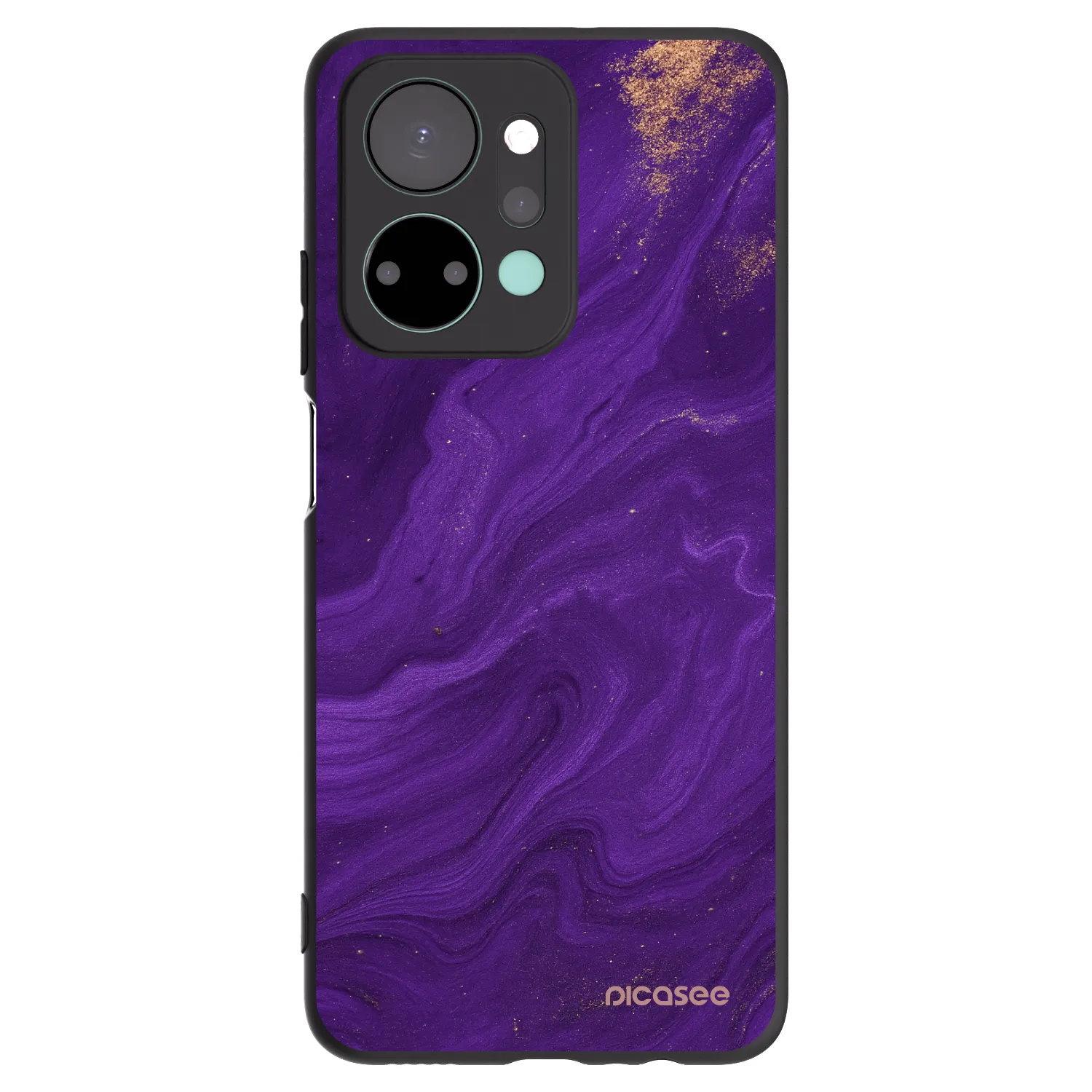 Picasee Honor X7a Hülle - Schwarzes Silikon - Purple