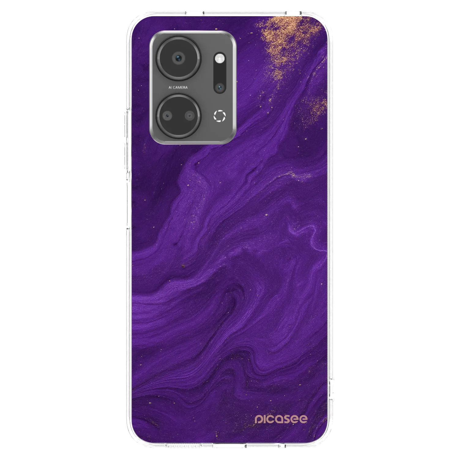 Picasee Honor X7a Hülle - Transparentes Silikon - Purple
