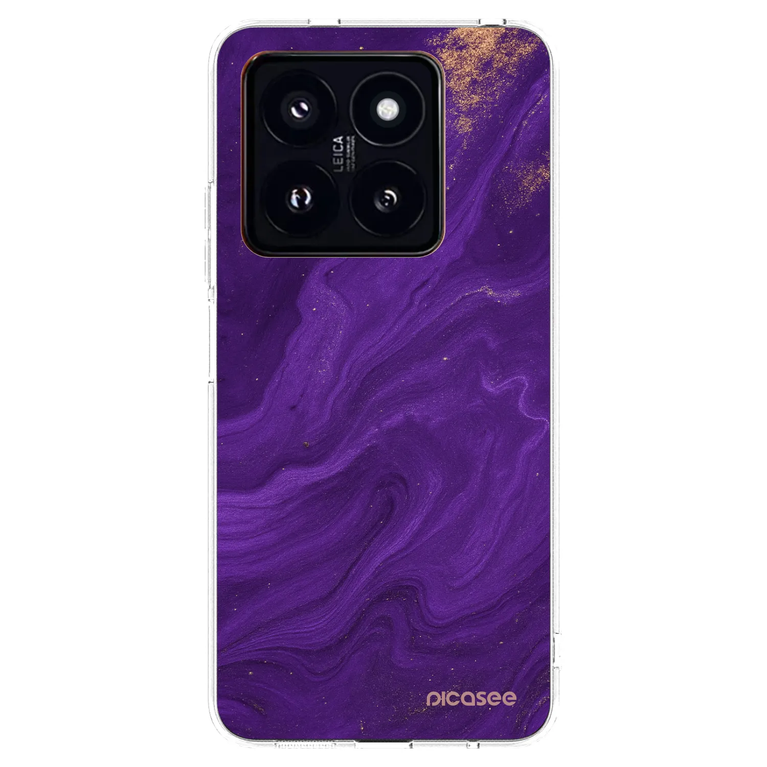Picasee Xiaomi 14 Pro Hülle - Transparentes Silikon - Purple