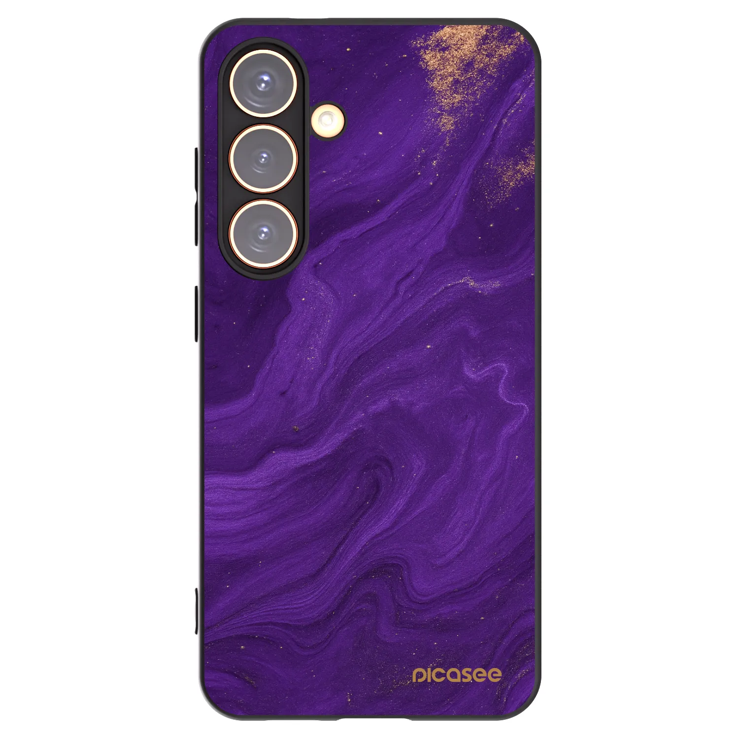 Picasee Samsung Galaxy S24 S921B 5G Hülle - Schwarzes Silikon - Purple