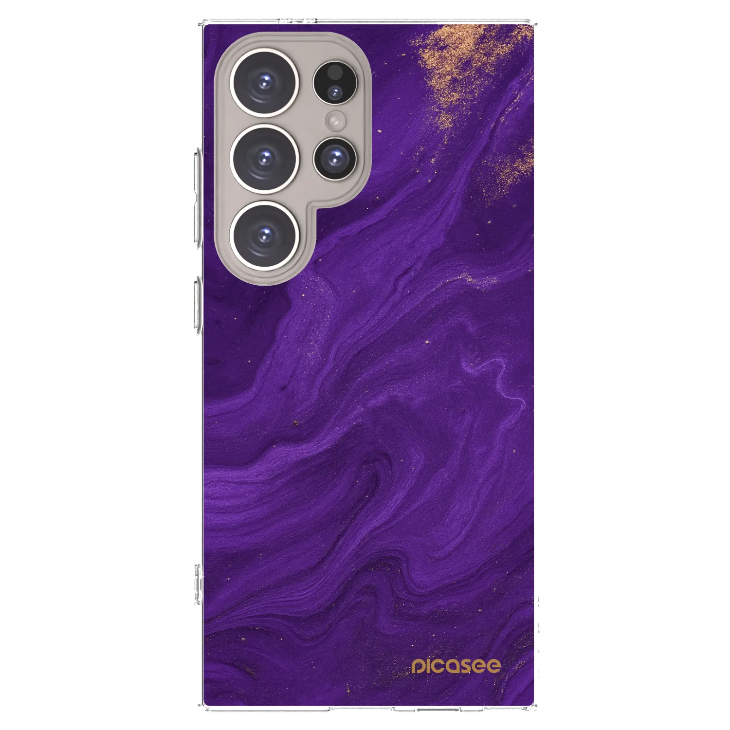 Picasee Samsung Galaxy S24 Ultra S928B 5G Hülle - Transparentes Silikon - Purple