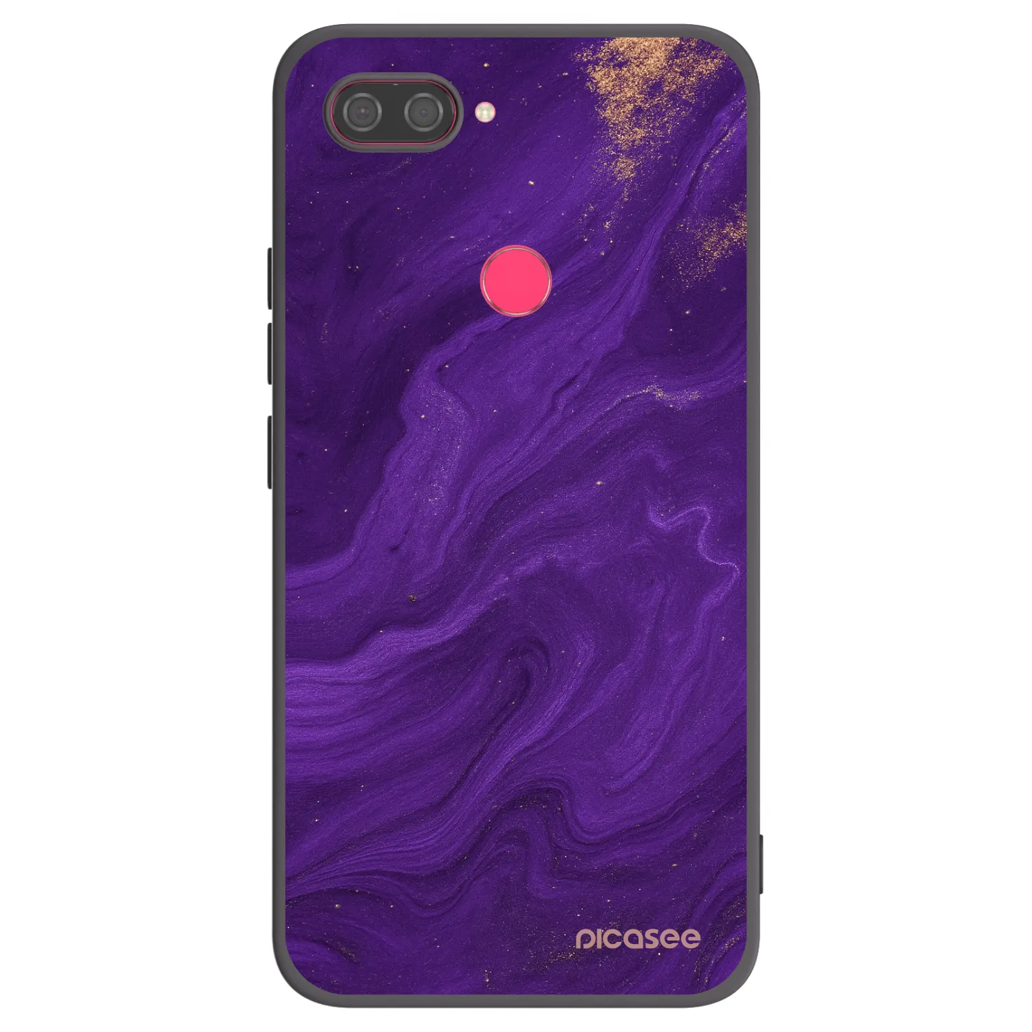 Picasee Xiaomi Mi 8 Lite Hülle - Schwarzes Silikon - Purple