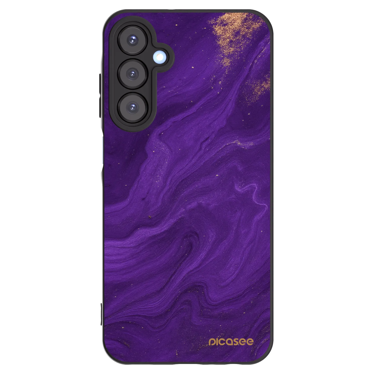 Picasee Samsung Galaxy A25 A256B 5G Hülle - Schwarzes Silikon - Purple