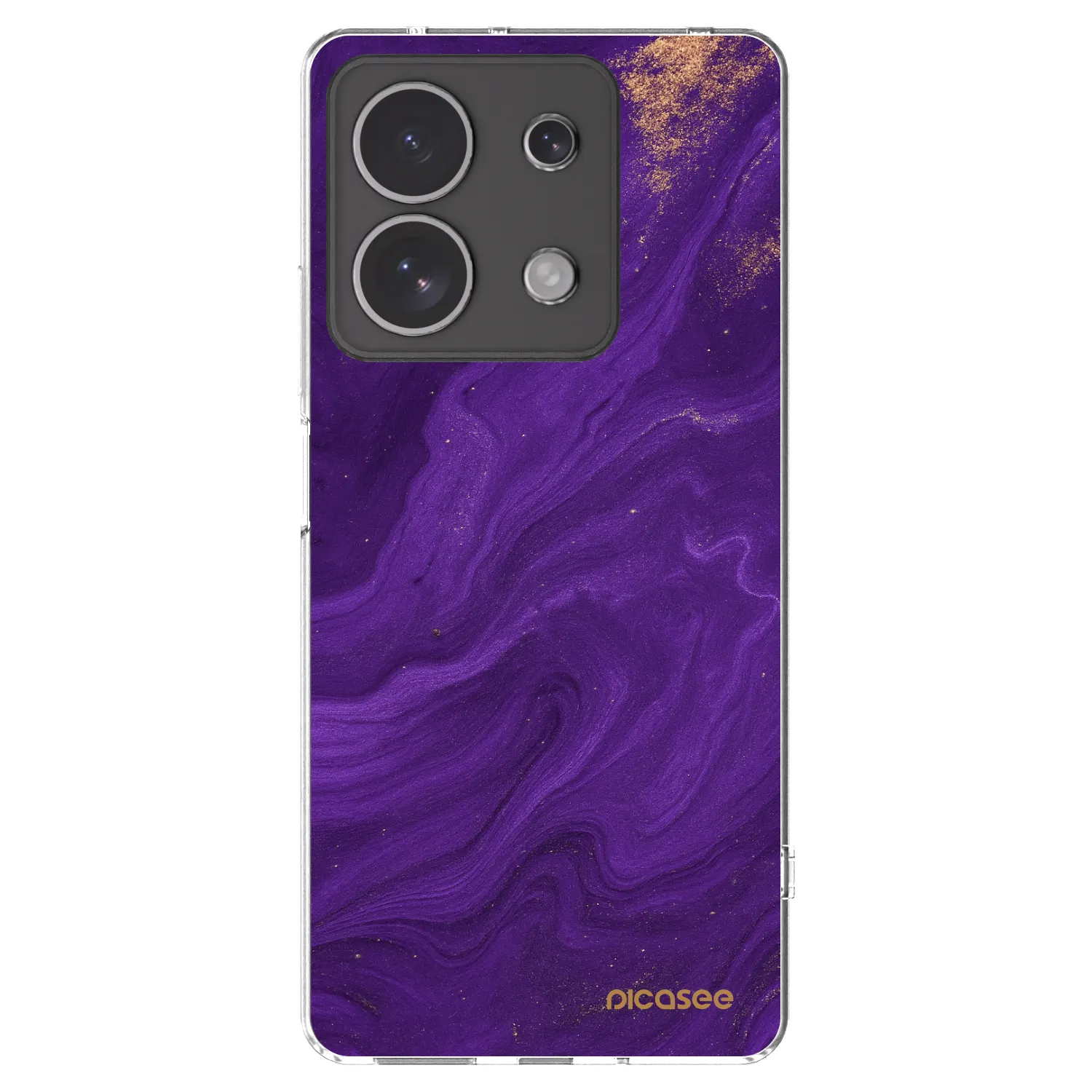 Picasee Xiaomi Redmi Note 13 4G Hülle - Transparentes Silikon - Purple